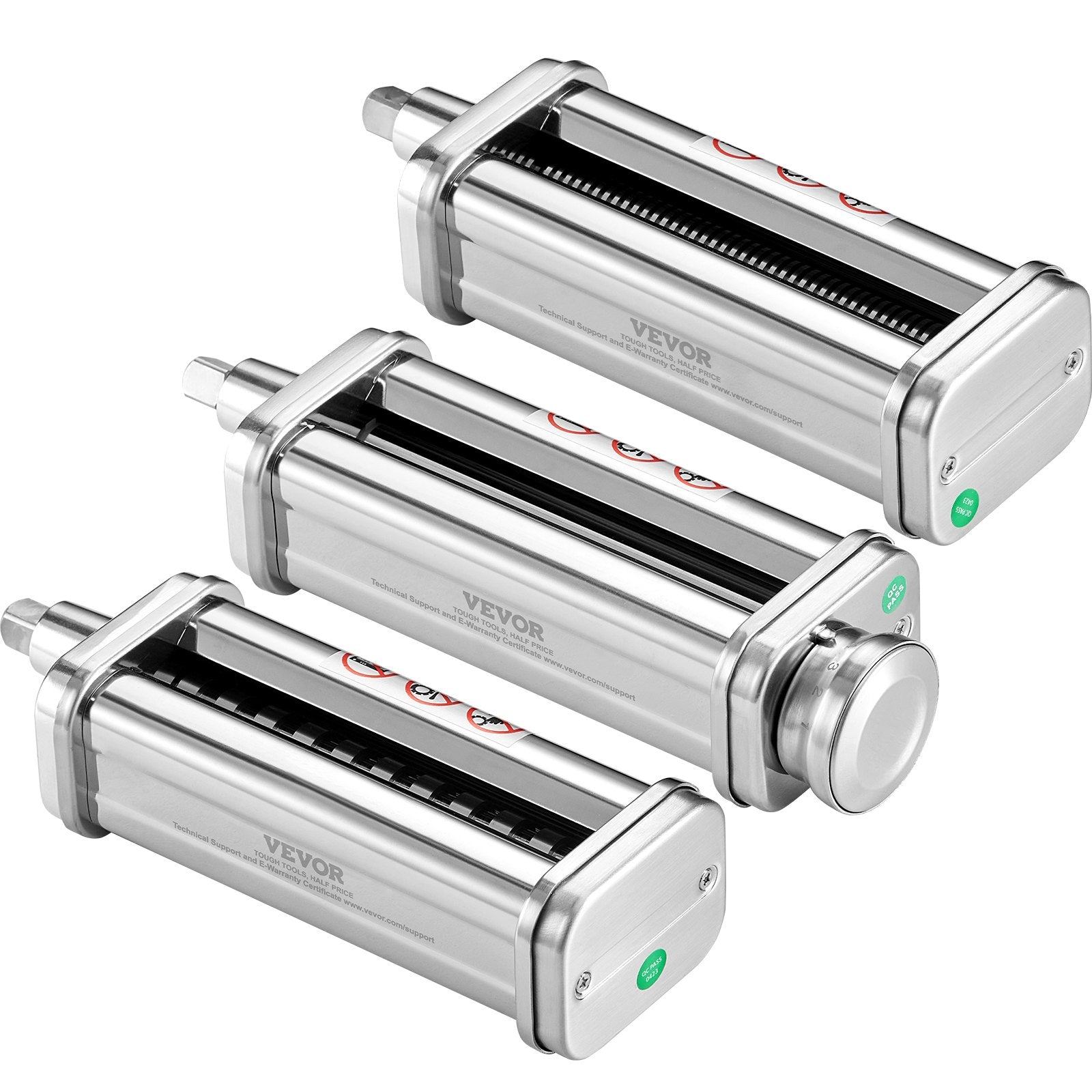 Pasta Attachment for KitchenAid Stand Mixer Stainless Steel Roller Cutter 3PCS