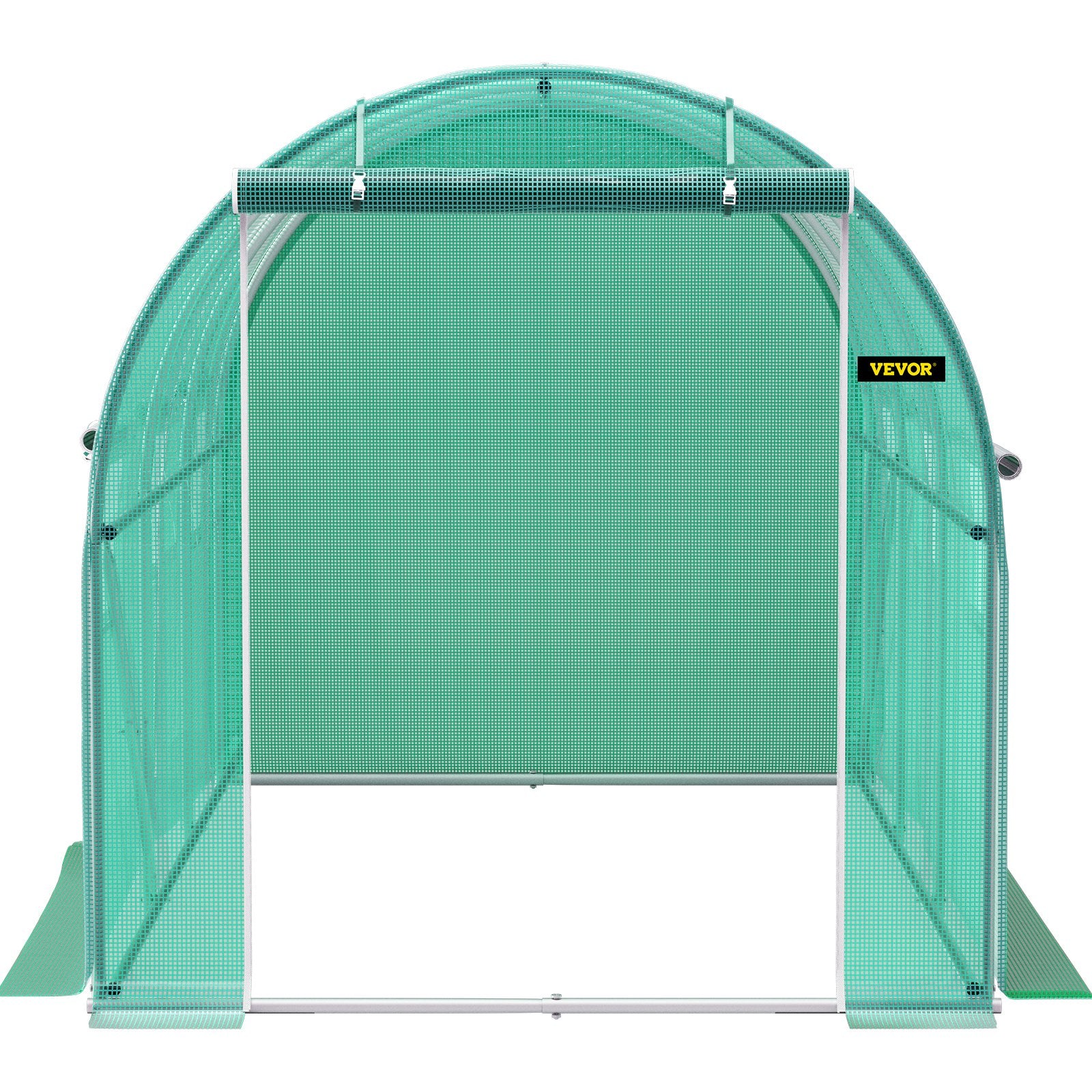 Walk-in Tunnel Greenhouse 12x7x7ft Portable Plant House with Steel Hoops Door