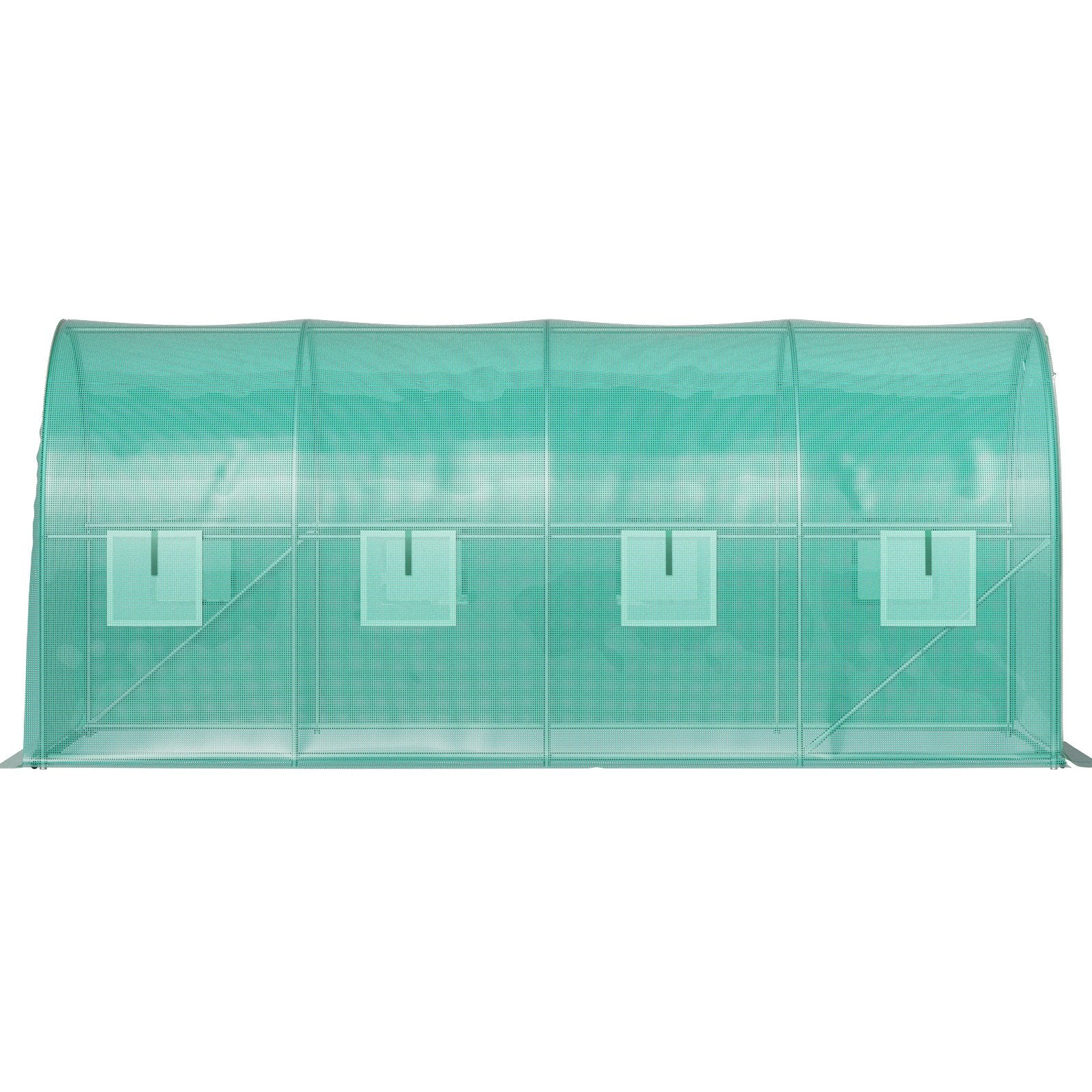Tunnel Greenhouse Walk-in 15x7x7ft Portable Zippered Door Windows Steel Hoops