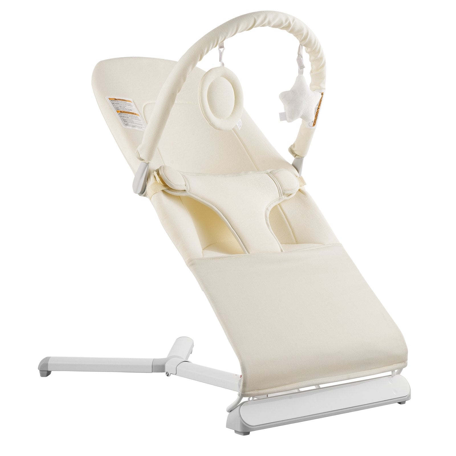 Baby Bouncer Folding Seat 0-9 Months 2 Recline Angles Rotatable Toy Bar