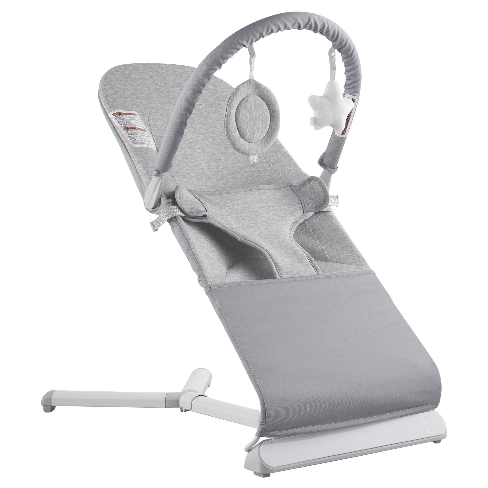Baby Bouncer Seat 0-9 Months 2 Recline Angles Rotatable Toy Bar Rocker