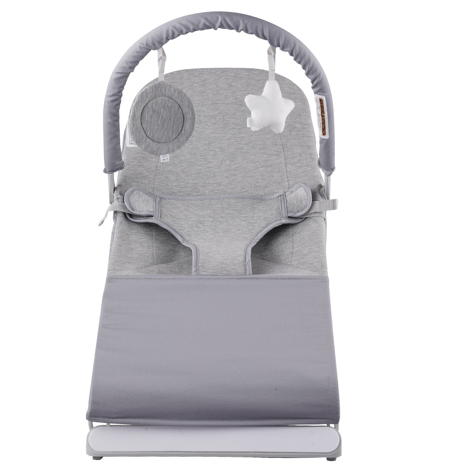 Baby Bouncer Seat 0-9 Months 2 Recline Angles Rotatable Toy Bar Rocker