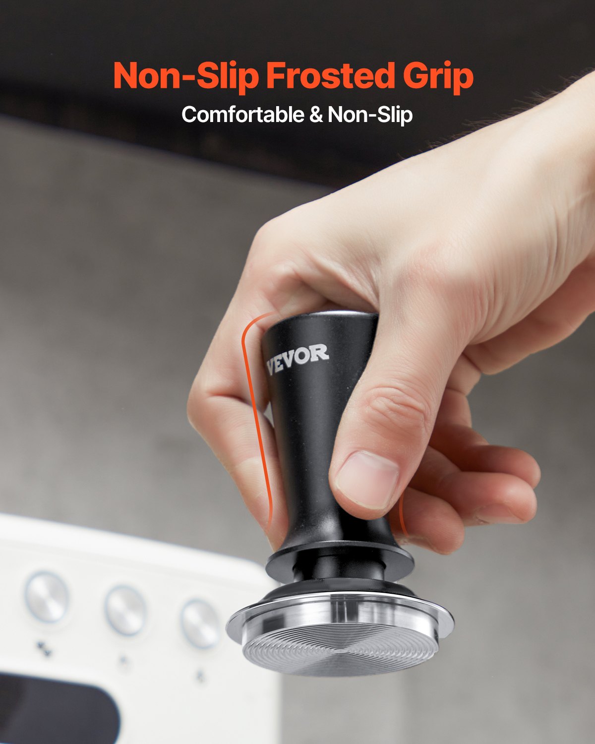 51mm Spring Loaded Espresso Tamper with Non-Slip Grip and 30 lbs Pressure