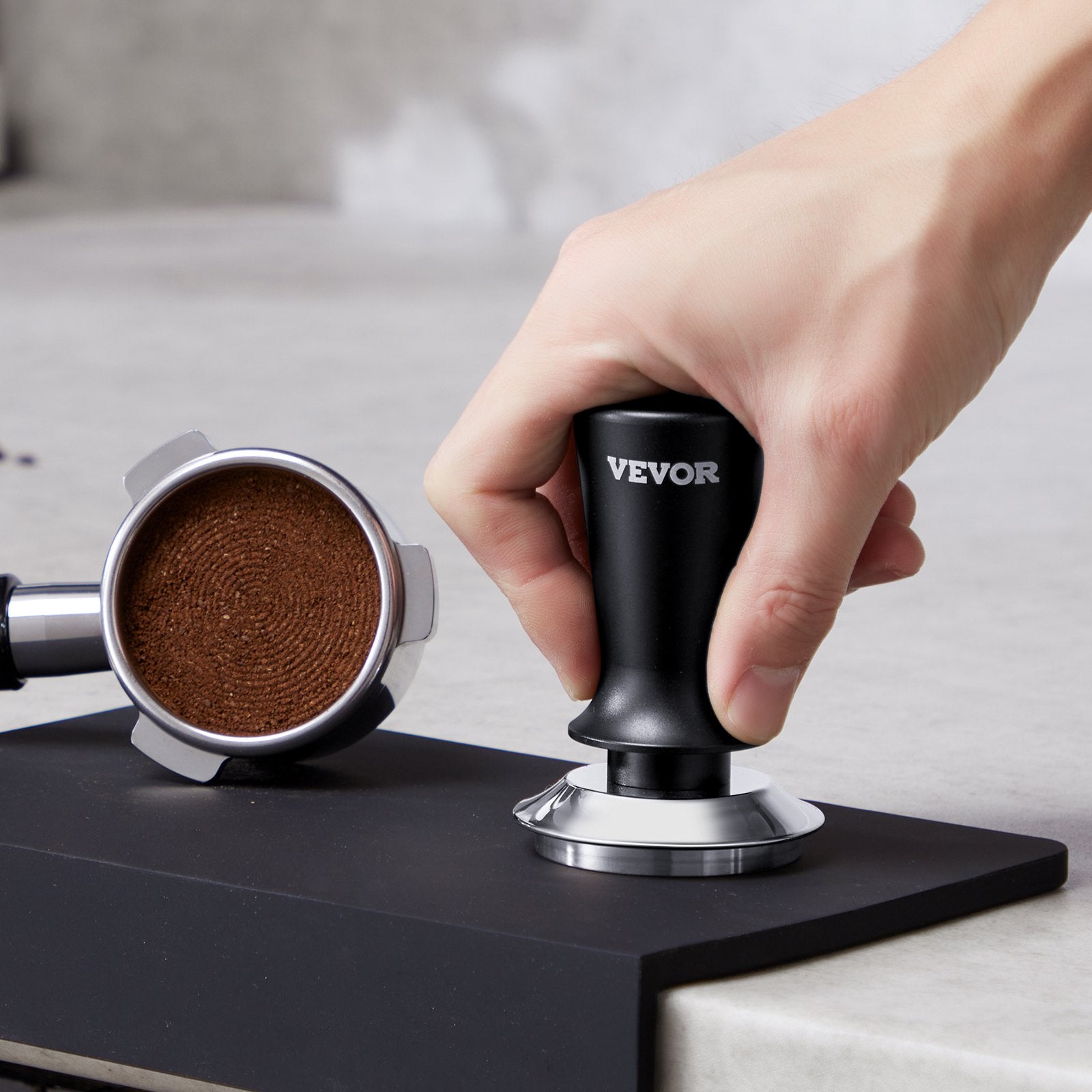 51mm Spring Loaded Espresso Tamper with Non-Slip Grip and 30 lbs Pressure