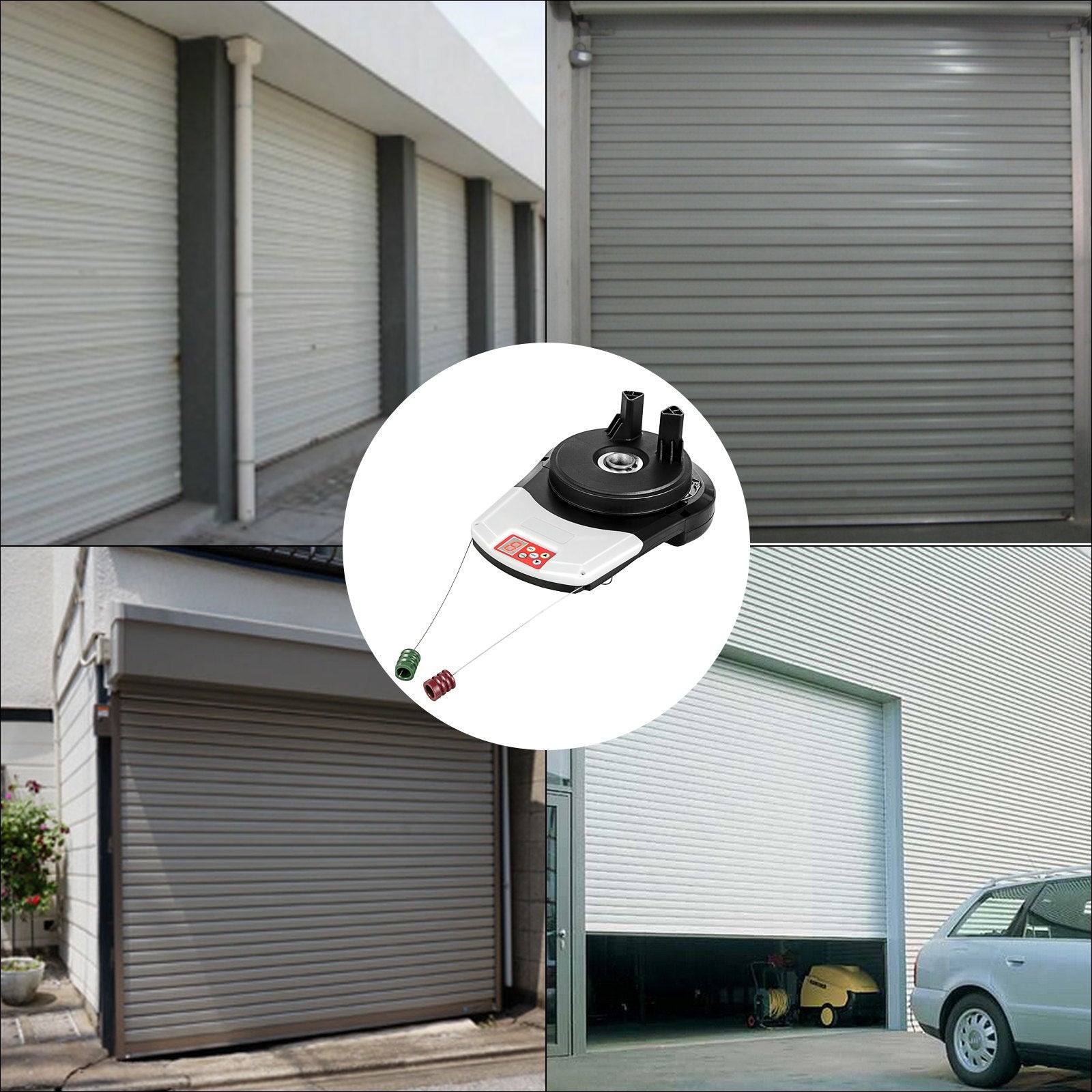 Garage Roller Door Opener 800N 110V Electric Auto Gate Opener Kit with 2 Remotes