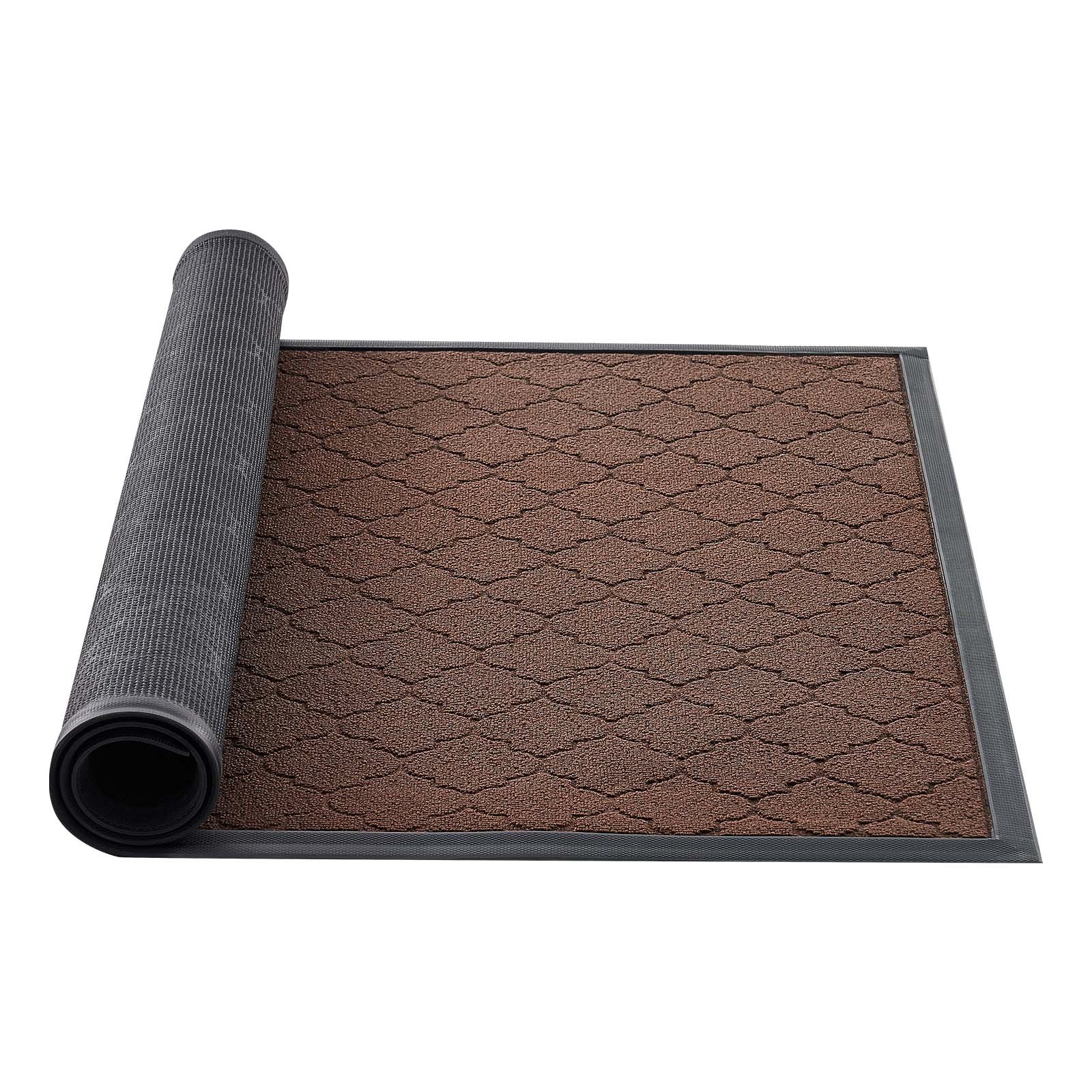 Front Door Mat 1194x889mm Commercial Indoor Outdoor Carpet TPE Backing Brown