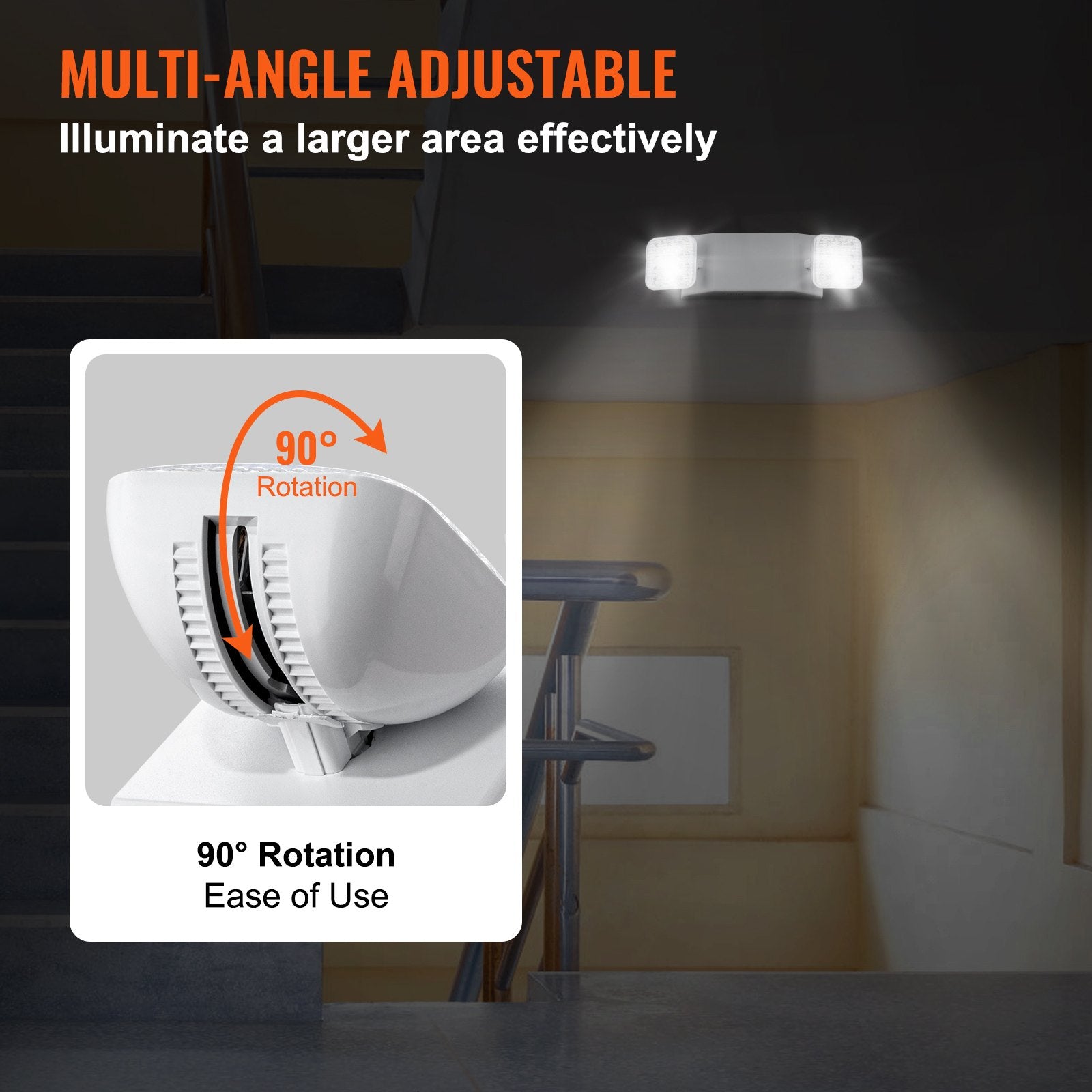 24Pack Commercial Emergency Light 3W White LED 180-Min Backup Ceiling/Wall Mount