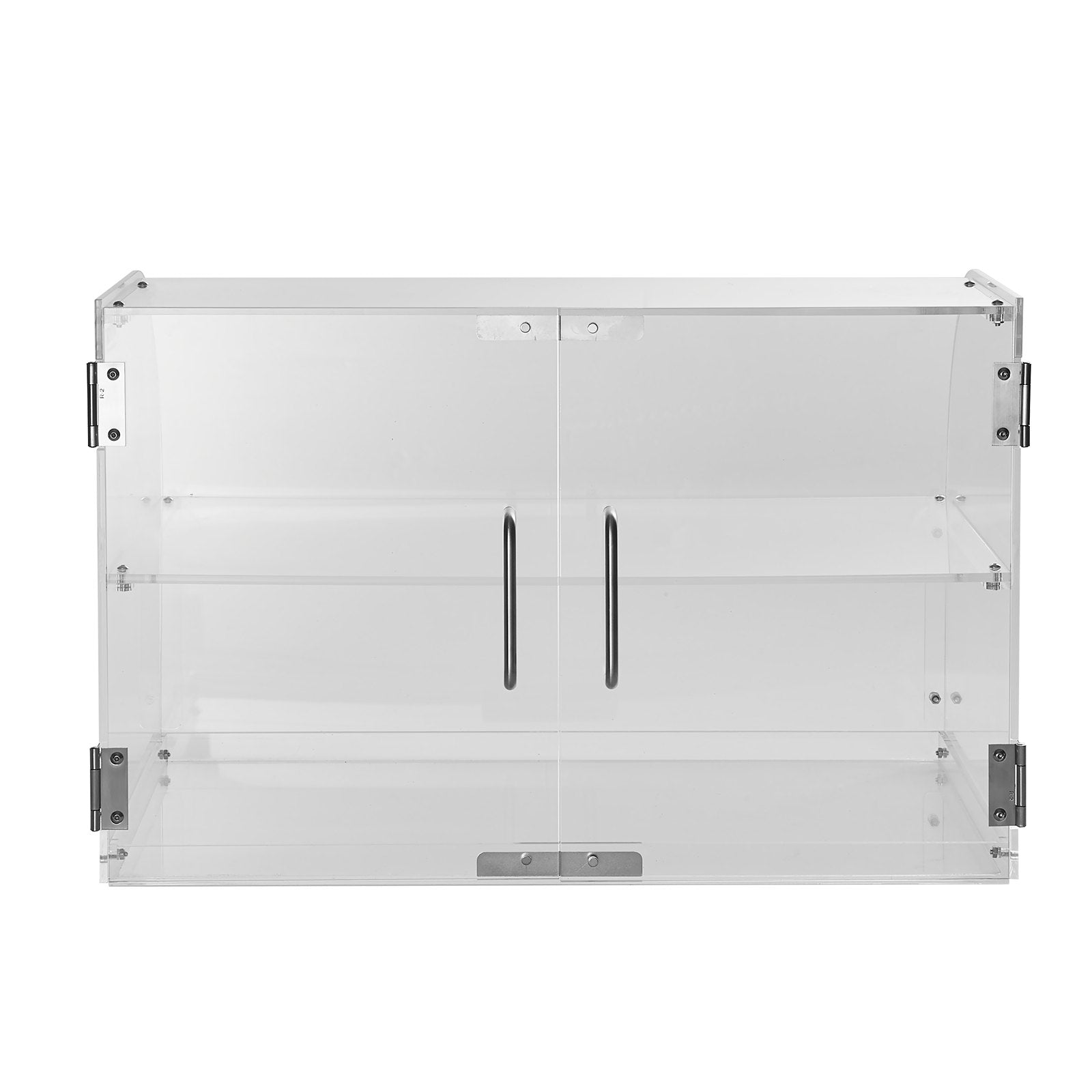2-Tier Countertop Bakery Pastry Display Case Acrylic with Rear Door Shelves