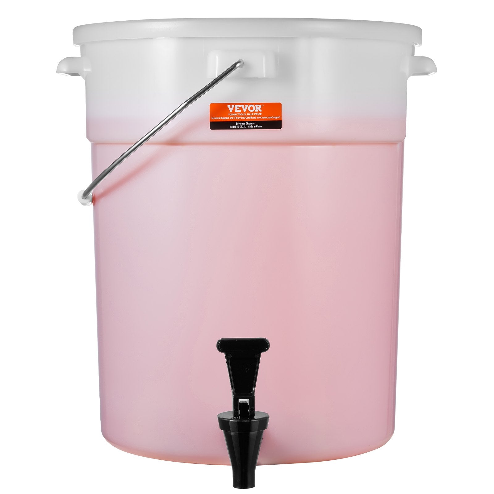 Beverage Dispenser 5 Gallon Plastic with Spigot and Lid for Parties