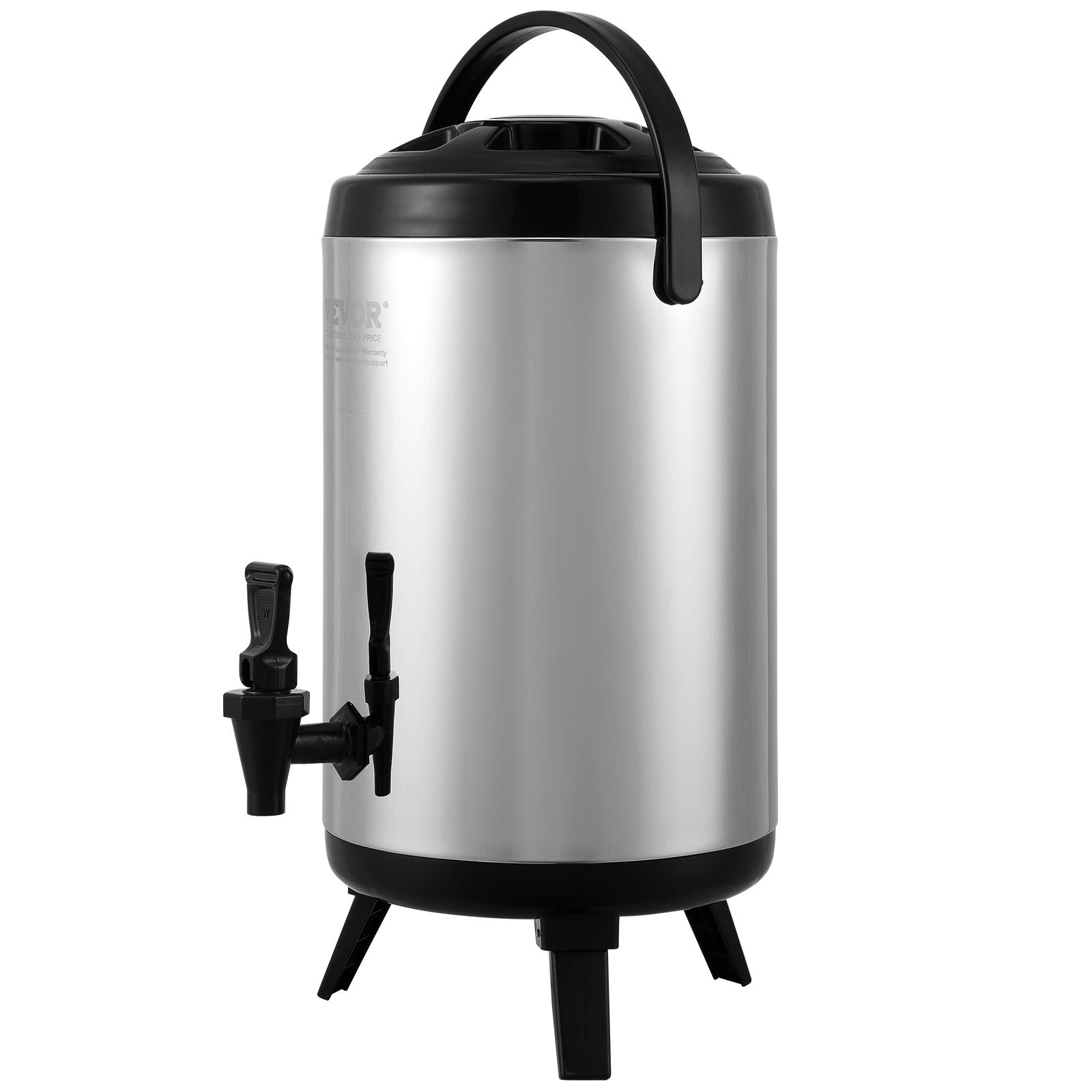 7.6L Stainless Steel Insulated Beverage Dispenser with Spigot and Handle