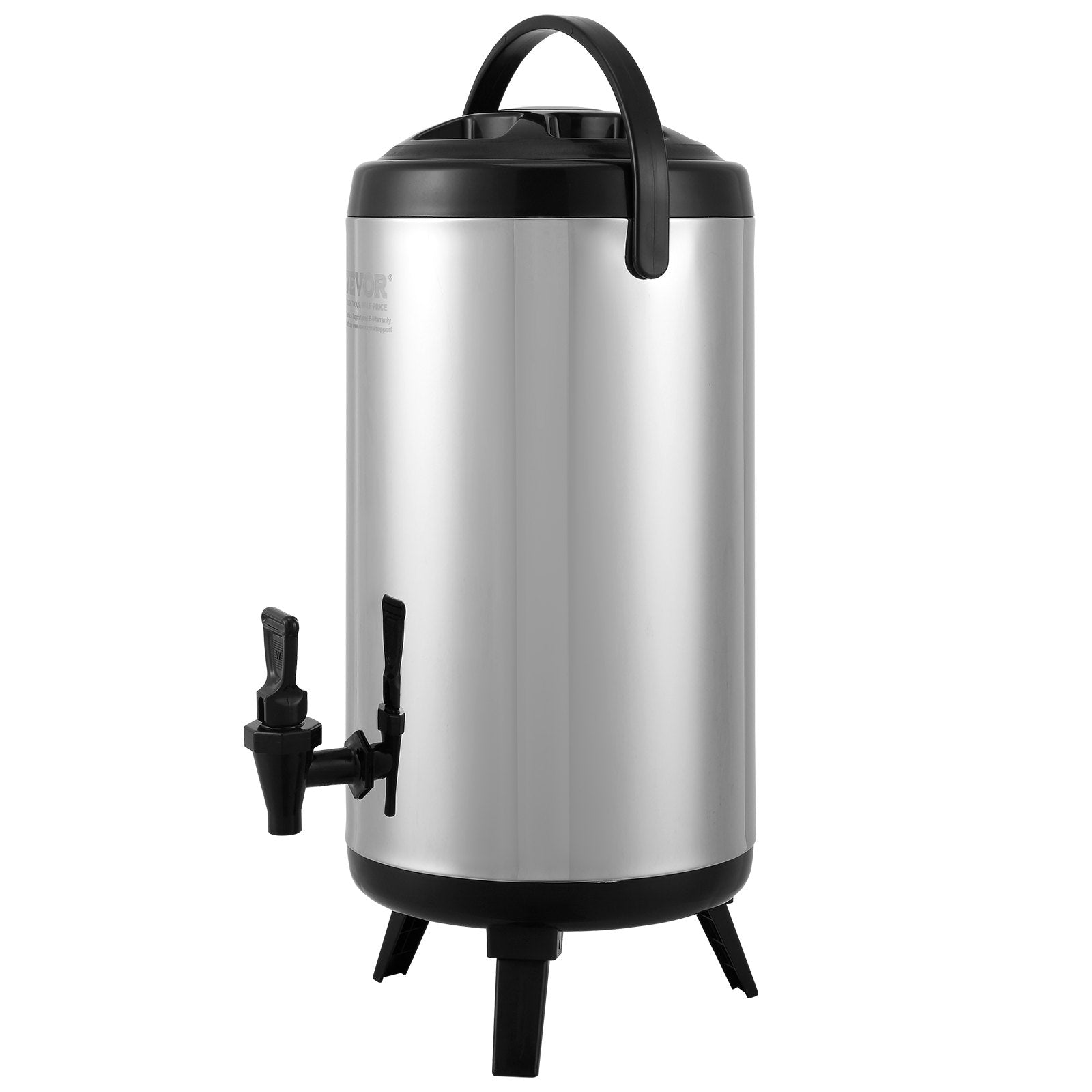 9.2L Stainless Steel Insulated Beverage Dispenser with Spigot and Handle