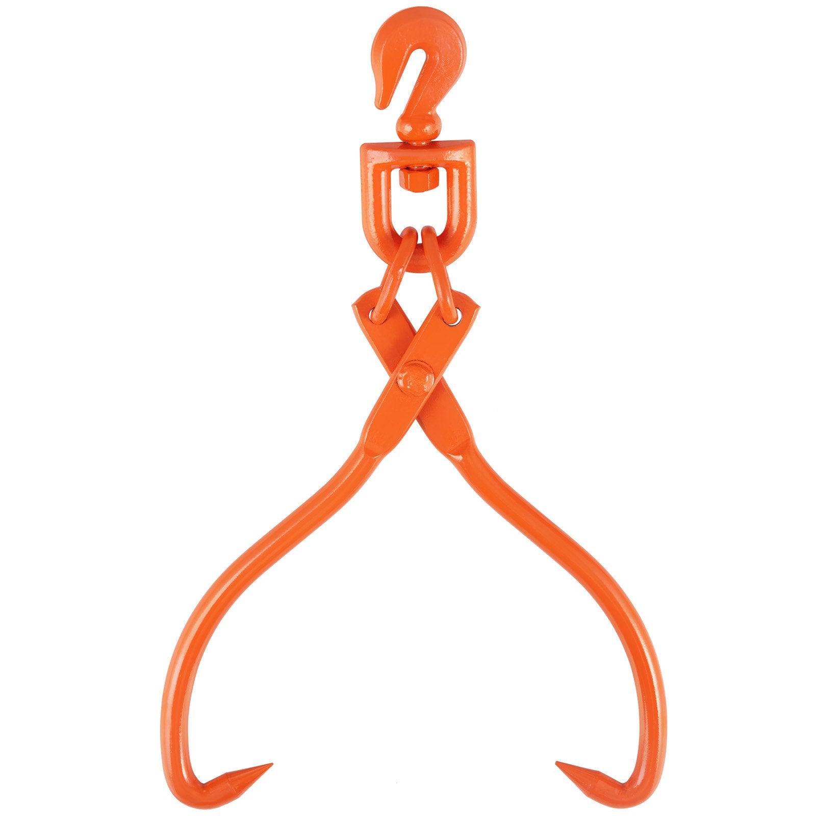 Log Skidding Tongs 45.7cm 2-Claw Heavy Duty Rotating Steel Log Lifting Tool