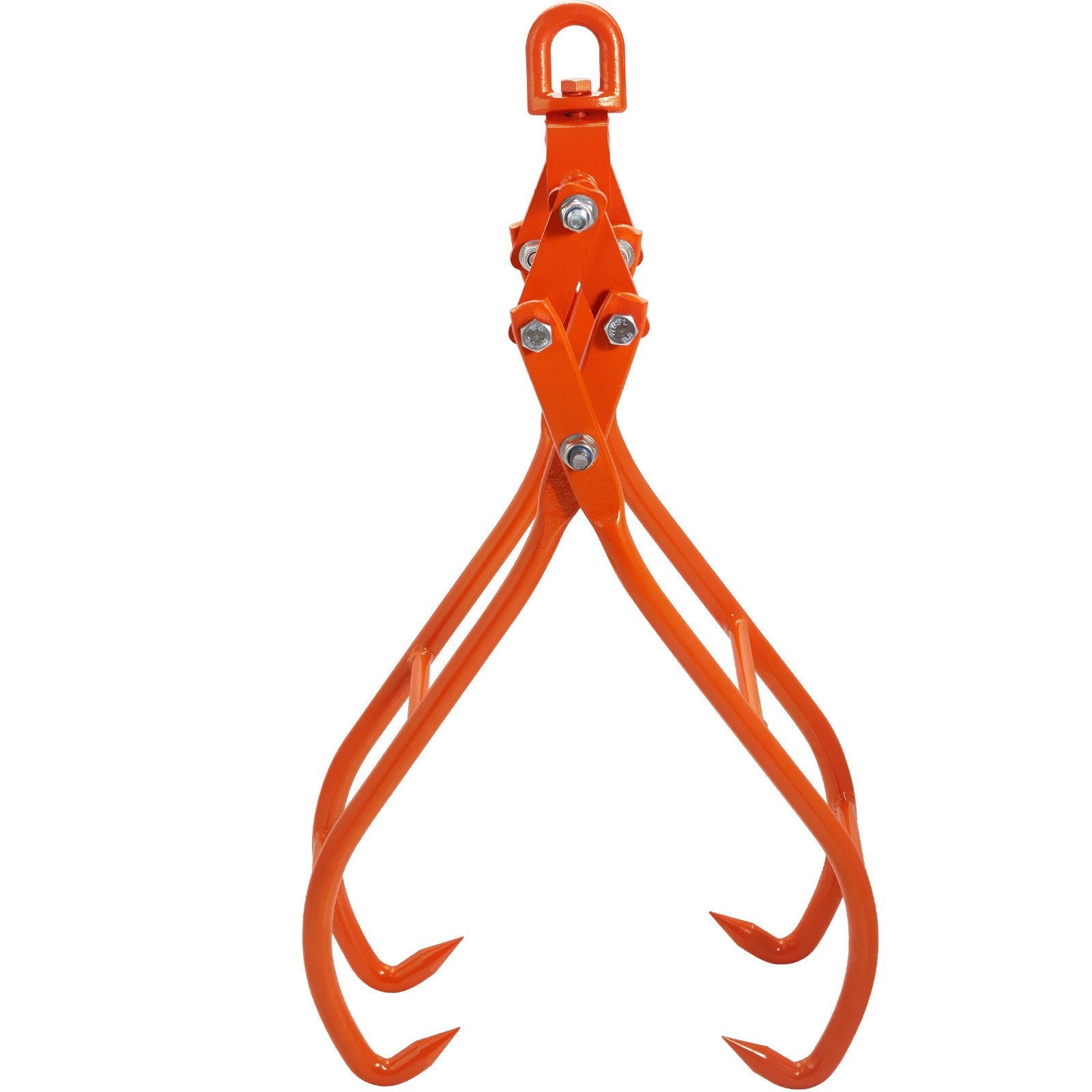 28 Inch Timber Claw Hook 4-Claw Log Grapple 1000kg Swivel Steel Tongs
