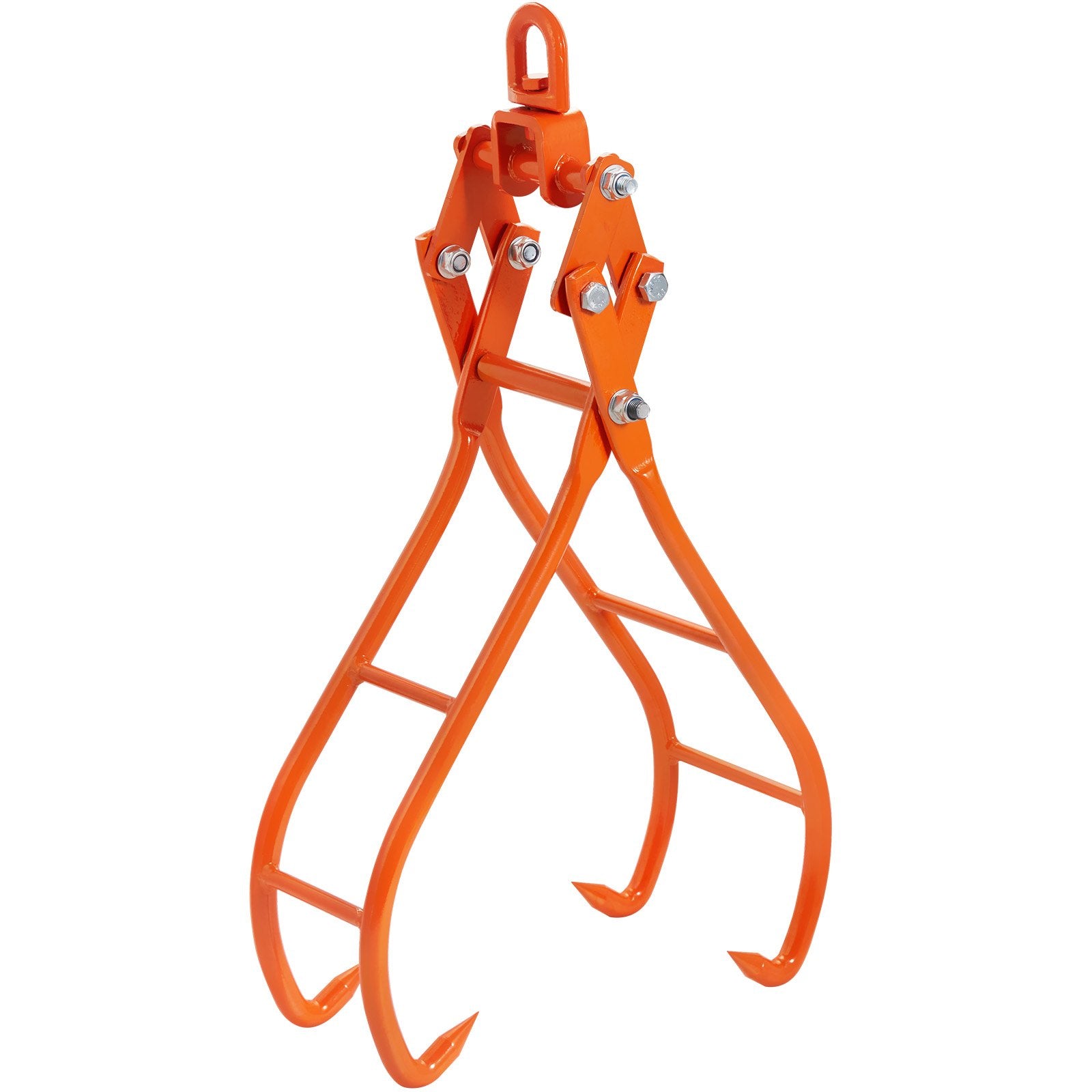 28 Inch Timber Claw Hook 4-Claw Log Grapple 1000kg Swivel Steel Tongs