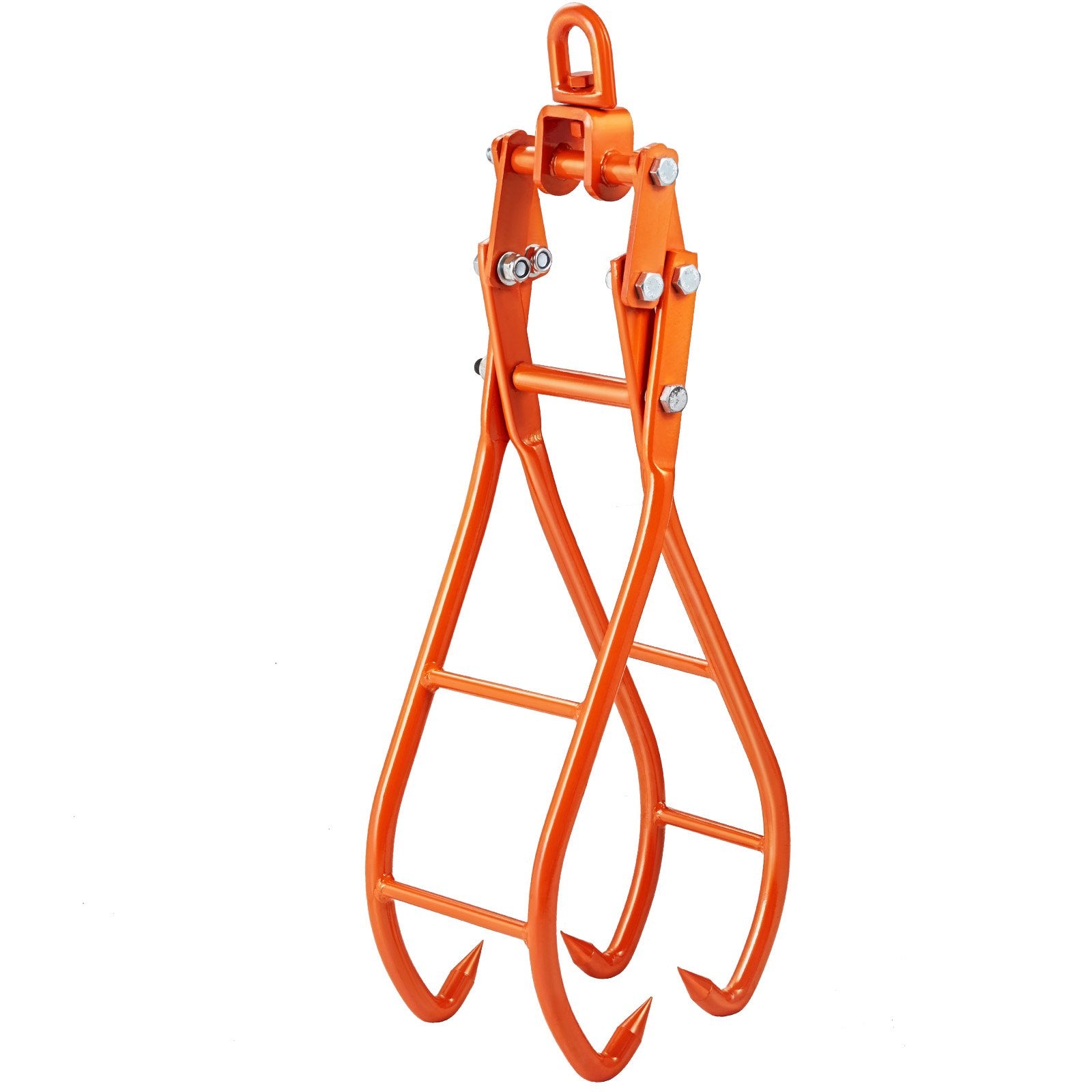 28 Inch Timber Claw Hook 4-Claw Log Grapple 1000kg Swivel Steel Tongs