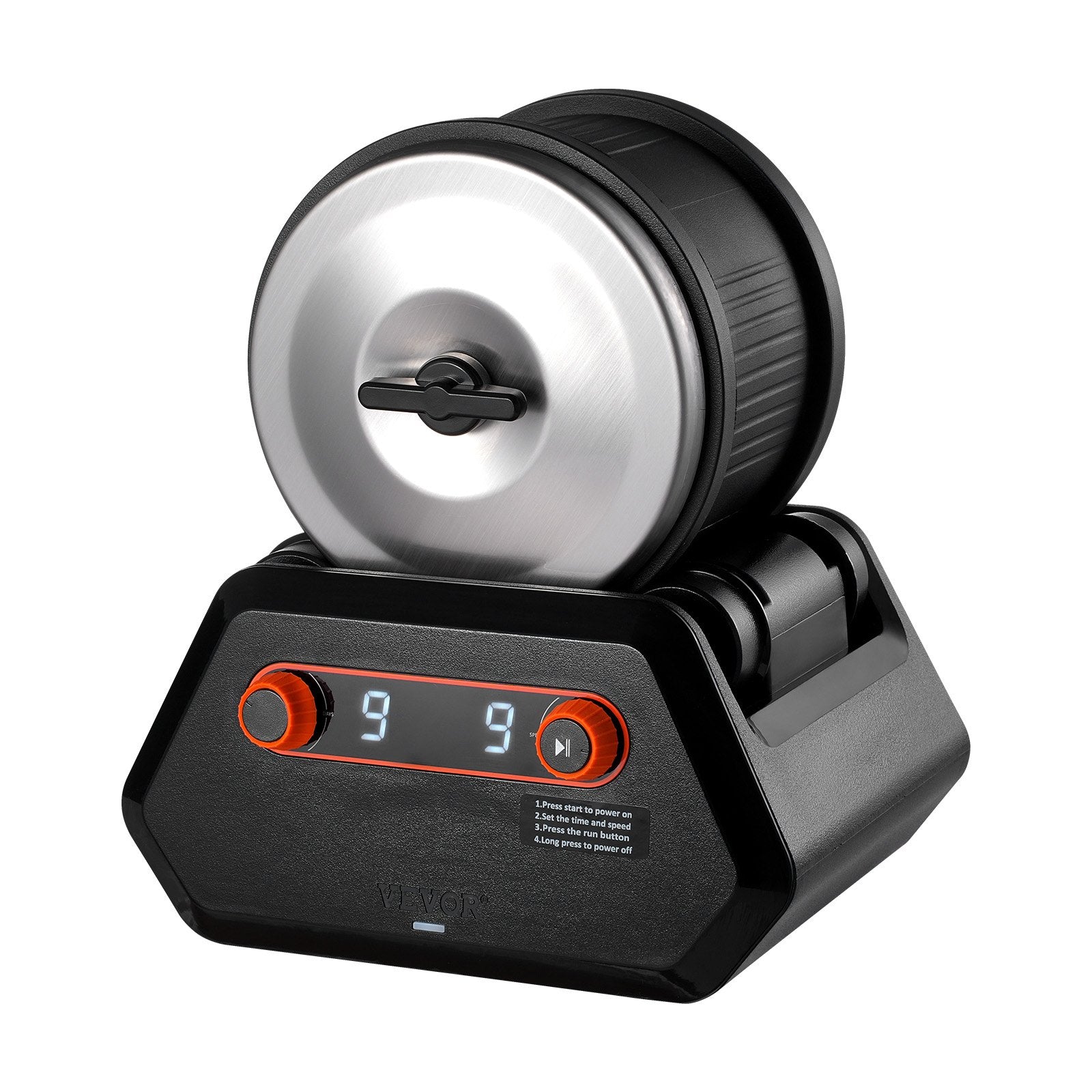 Rock Tumbler Kit 4lbs 9-Speed 9-Day Polisher Stones Grits for Kids Adults