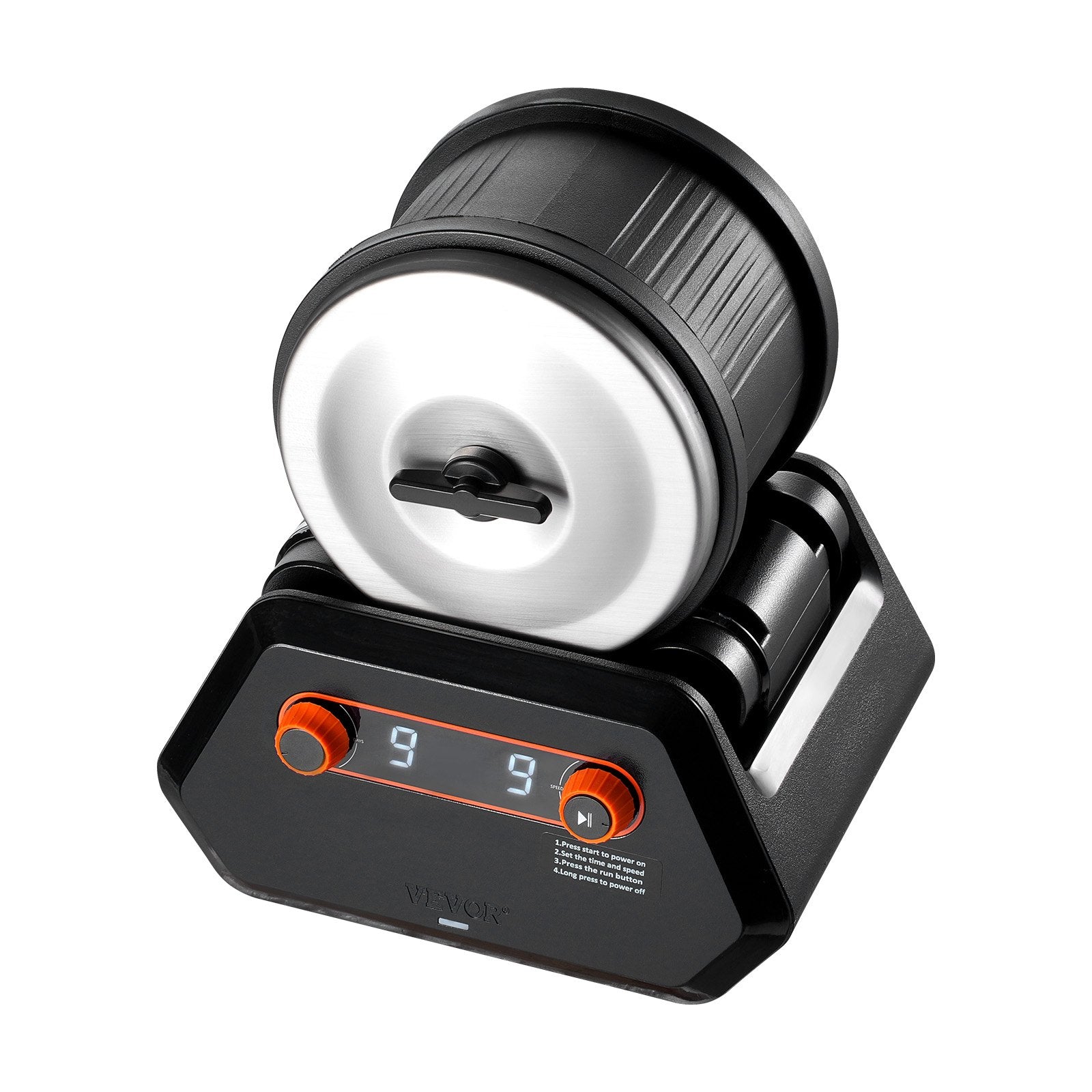 Rock Tumbler Kit 4lbs 9-Speed 9-Day Polisher Stones Grits for Kids Adults