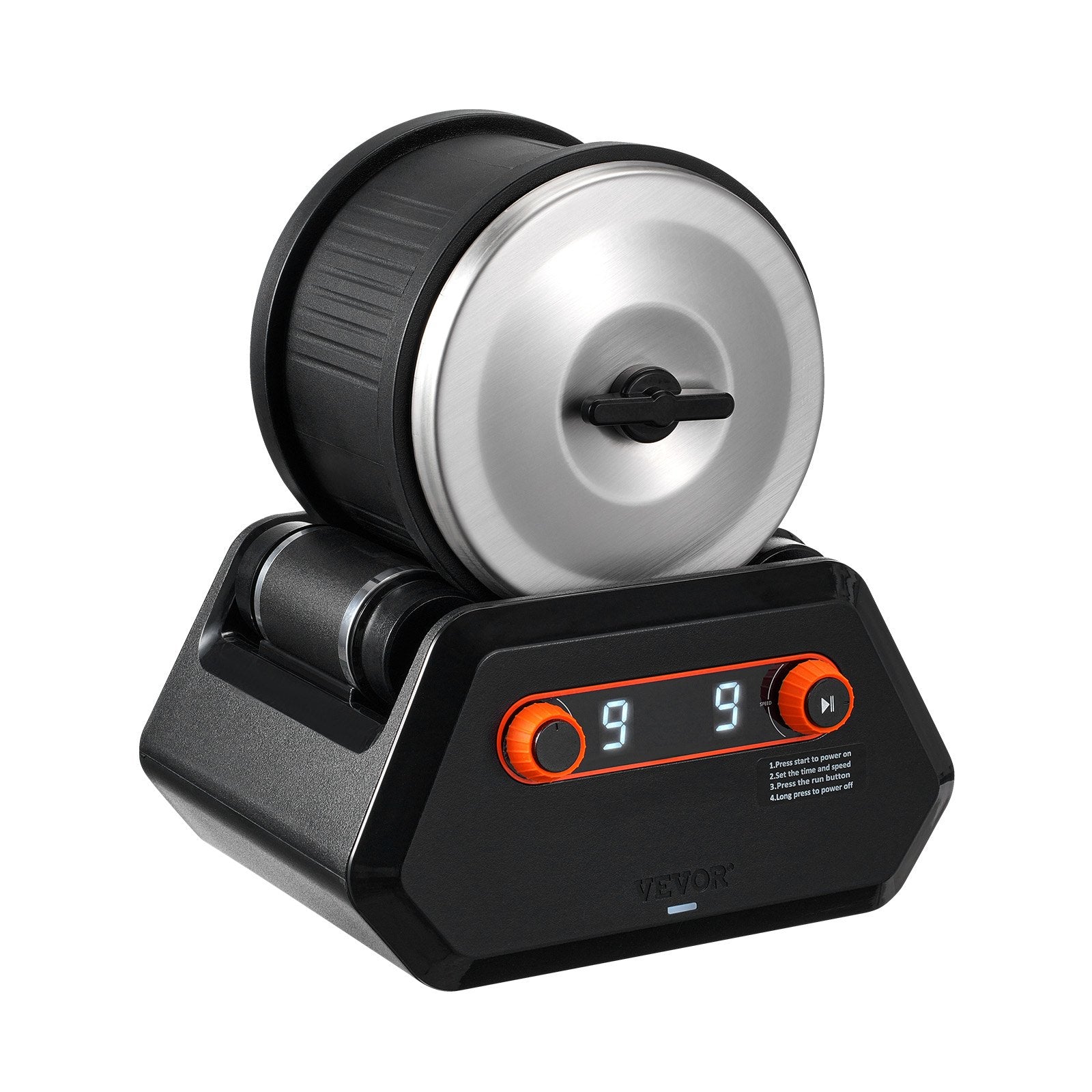 Rock Tumbler Kit 4lbs 9-Speed 9-Day Polisher Stones Grits for Kids Adults