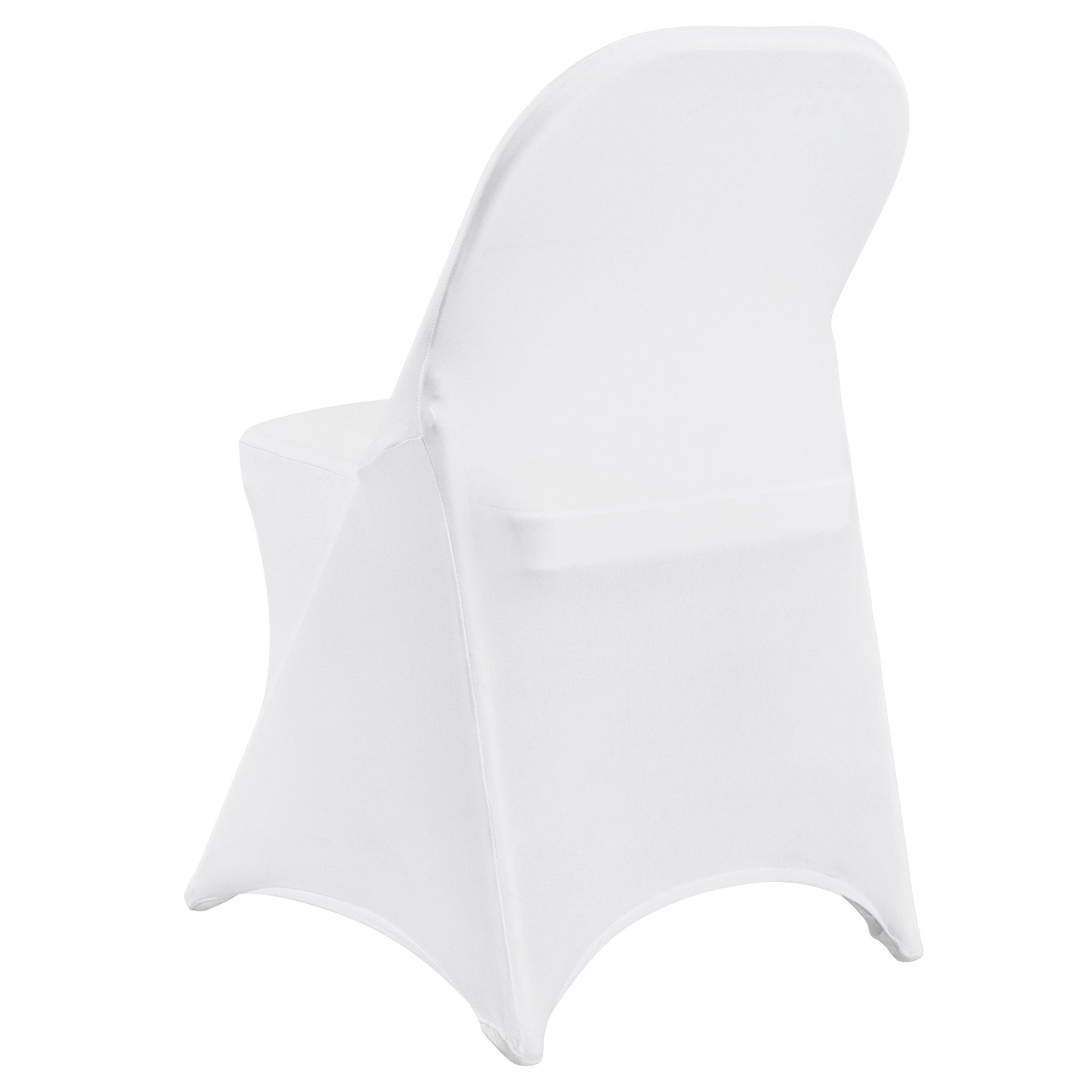 Chair Covers Folding Stretch Spandex Universal Fitted Slipcovers 50 PCS White