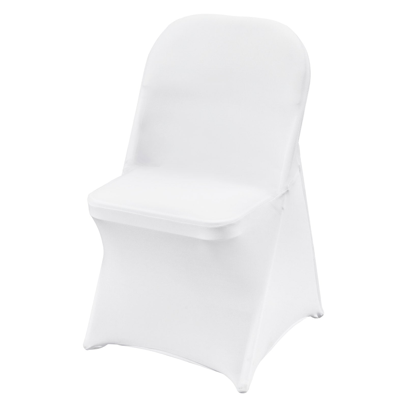 Chair Covers Folding Stretch Spandex Universal Fitted Slipcovers 50 PCS White