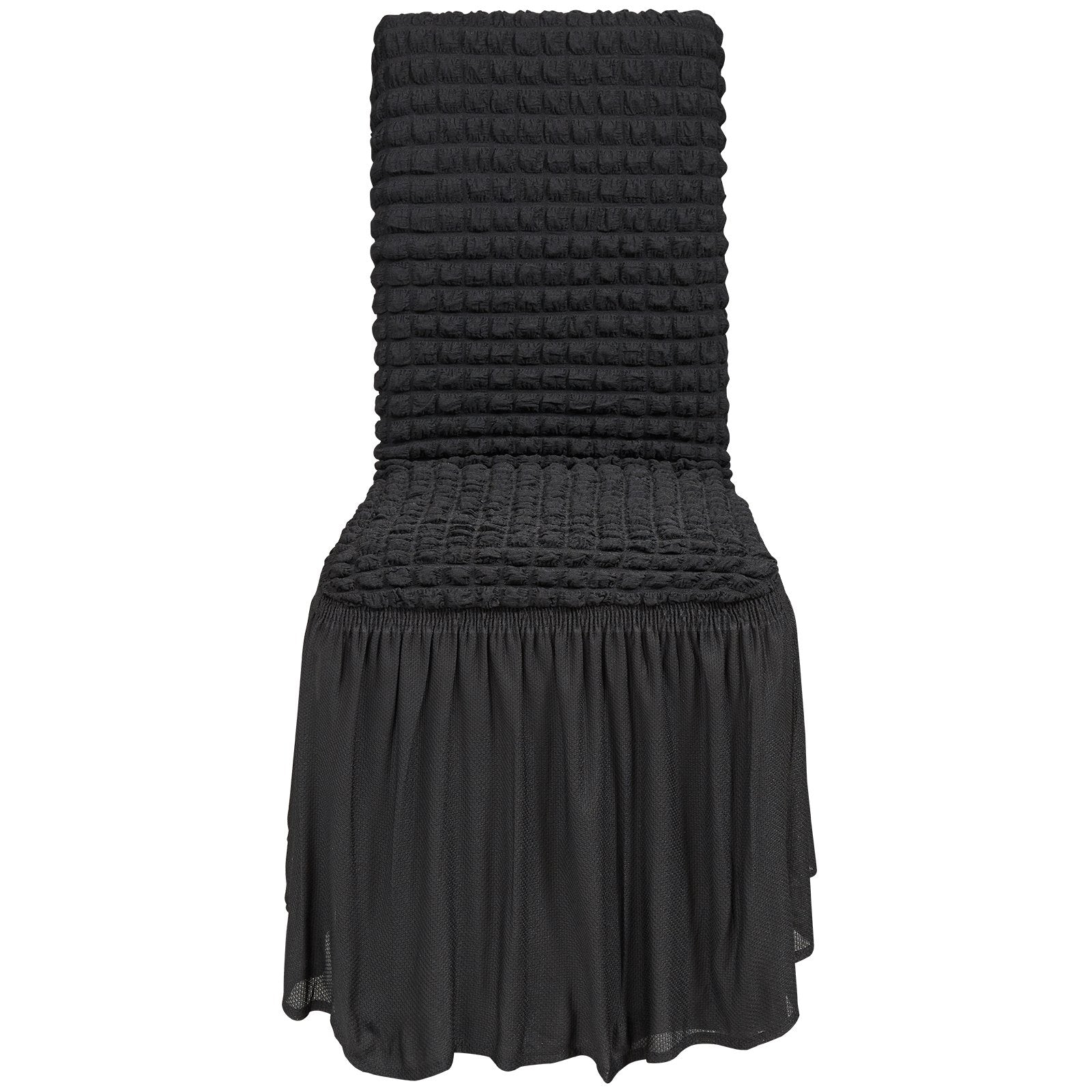 Chair Covers Folding Stretch Spandex with Skirt Universal Fitted 4PCS Black