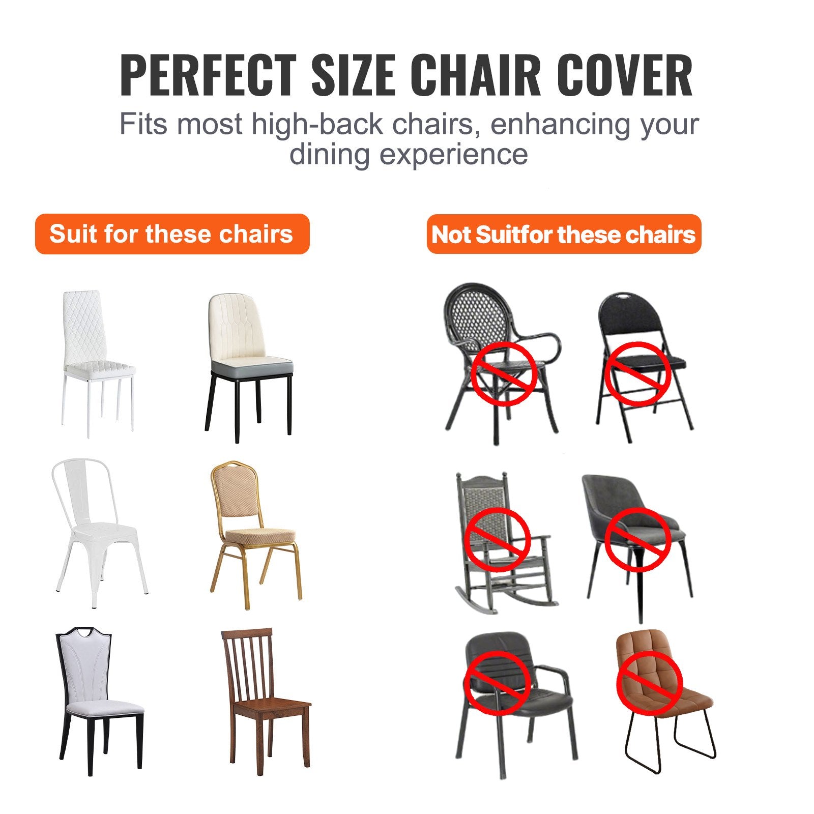 Stretch Spandex Folding Chair Covers Universal Fitted Slipcovers 50PCS Black
