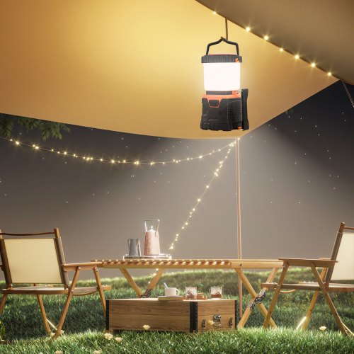 VEVOR Battery Powered LED Camping Lantern 1000LM 360° Light for Hiking, Fishing