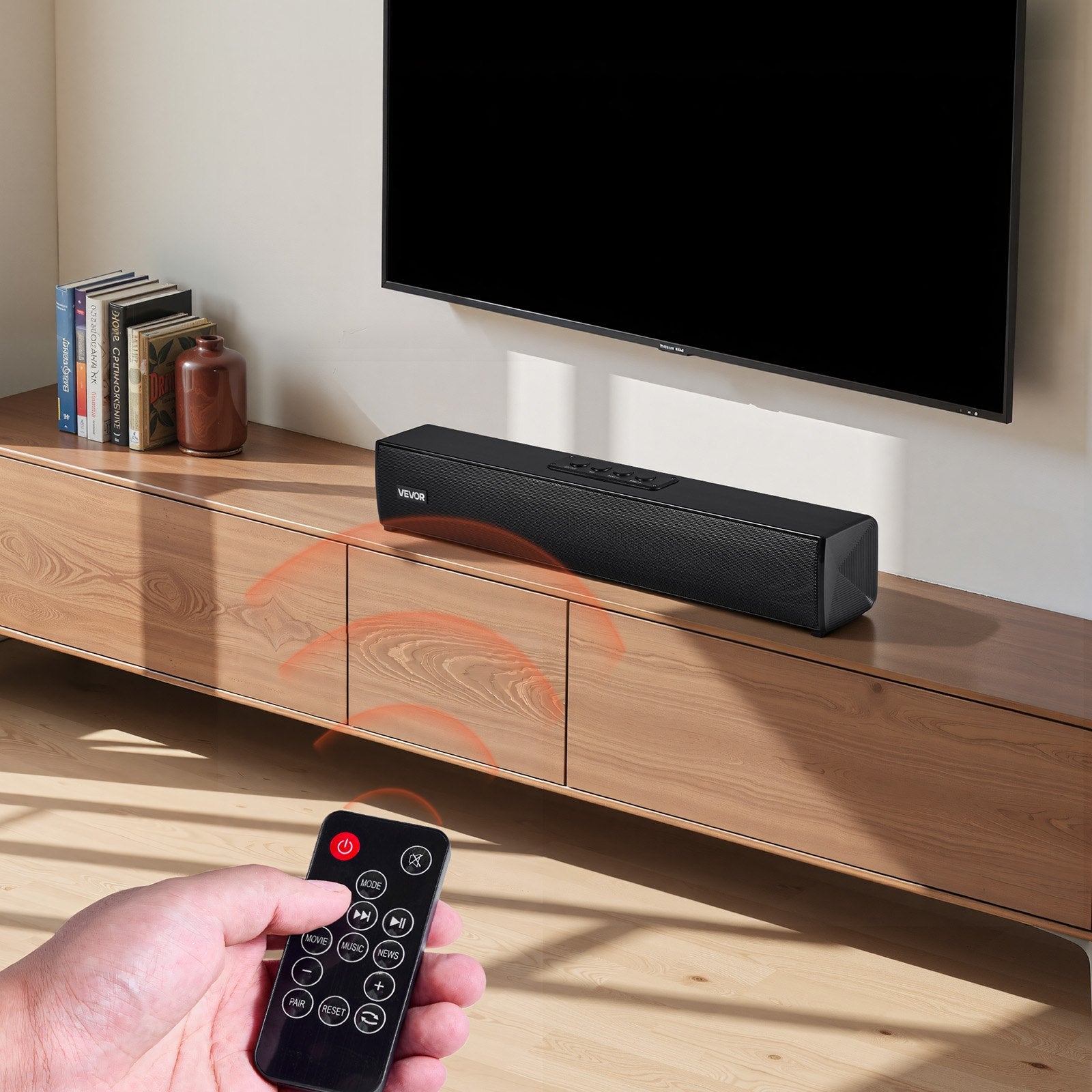 Sound Bar for Smart TV 2.0 Channel 450mm Compact Bluetooth AUX Speaker System