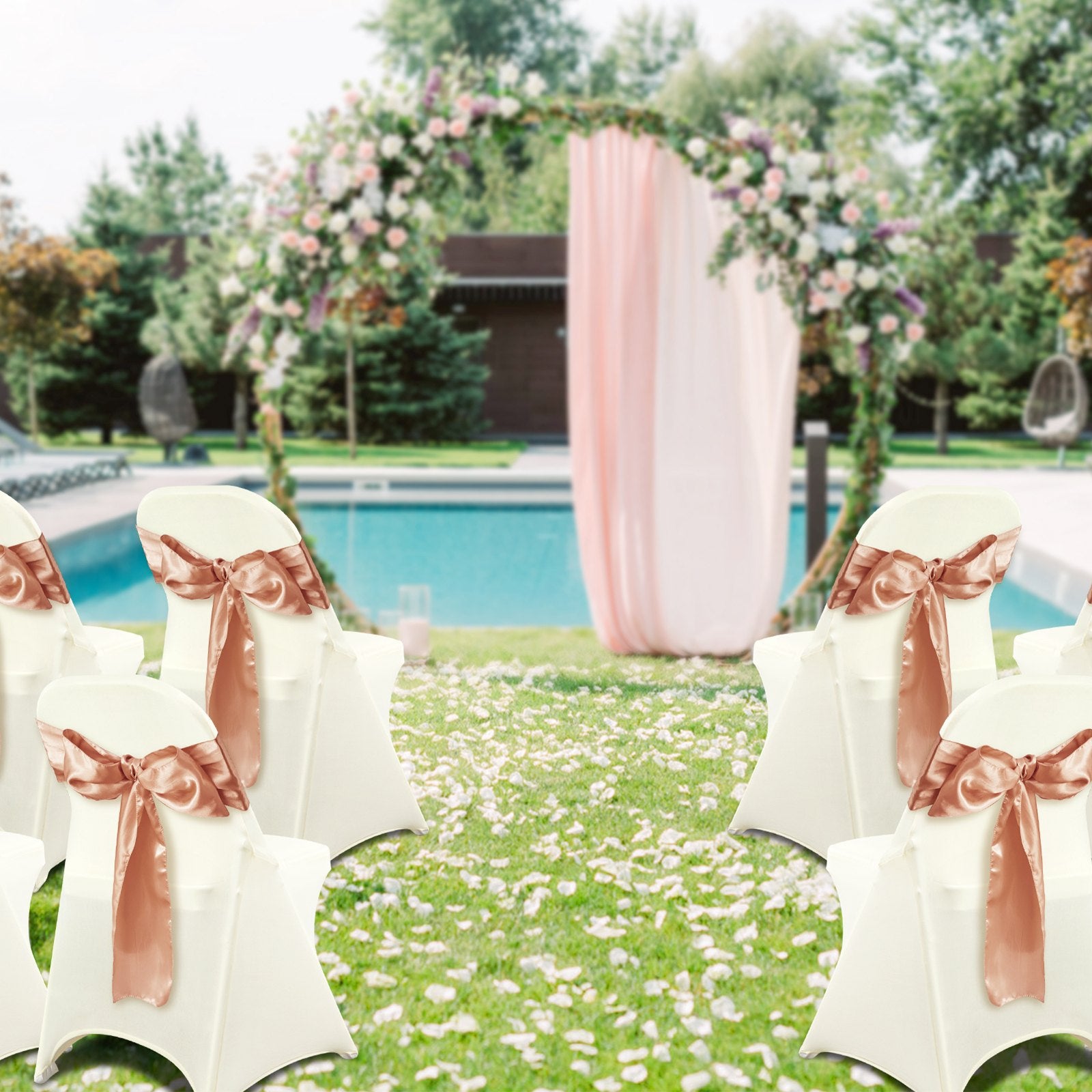 Stretch Spandex Folding Chair Covers, Universal Fitted Chair Cover (30PCS)