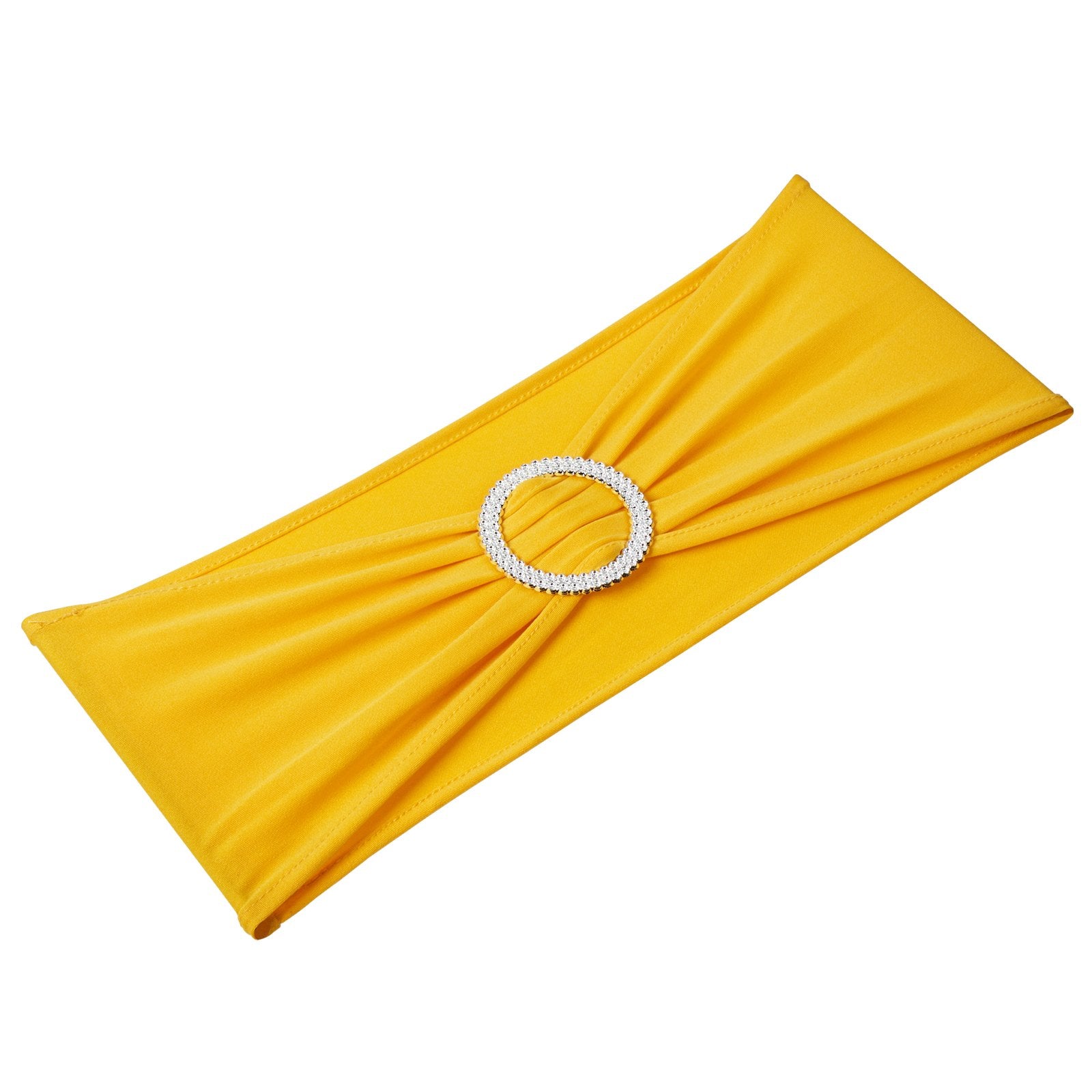 Stretch Spandex Chair Sashes Slipcover with Round Buckle Elastic Bands 50PCS