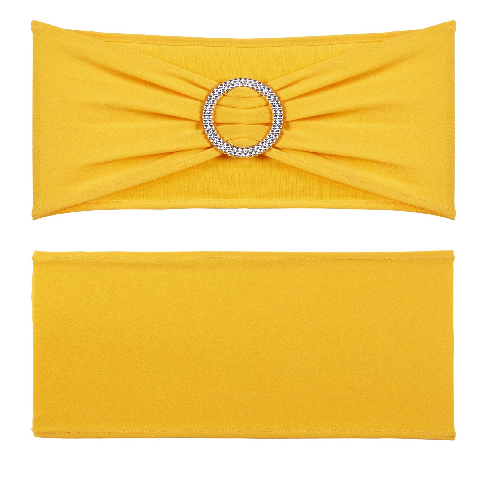 Stretch Spandex Chair Sashes Slipcover with Round Buckle Elastic Bands 50PCS