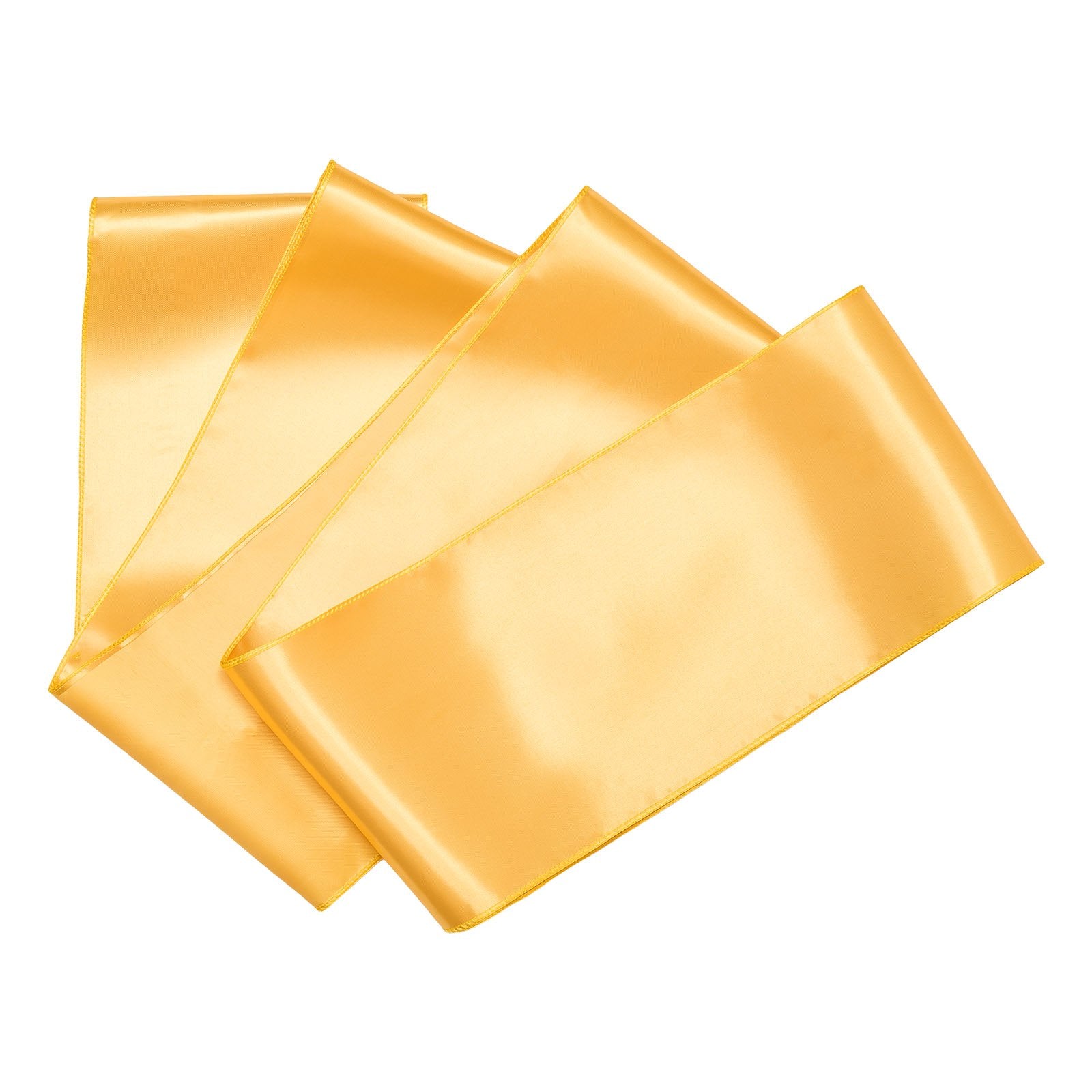 Stretch Spandex Chair Sashes Bows 50PCS Gold for Wedding