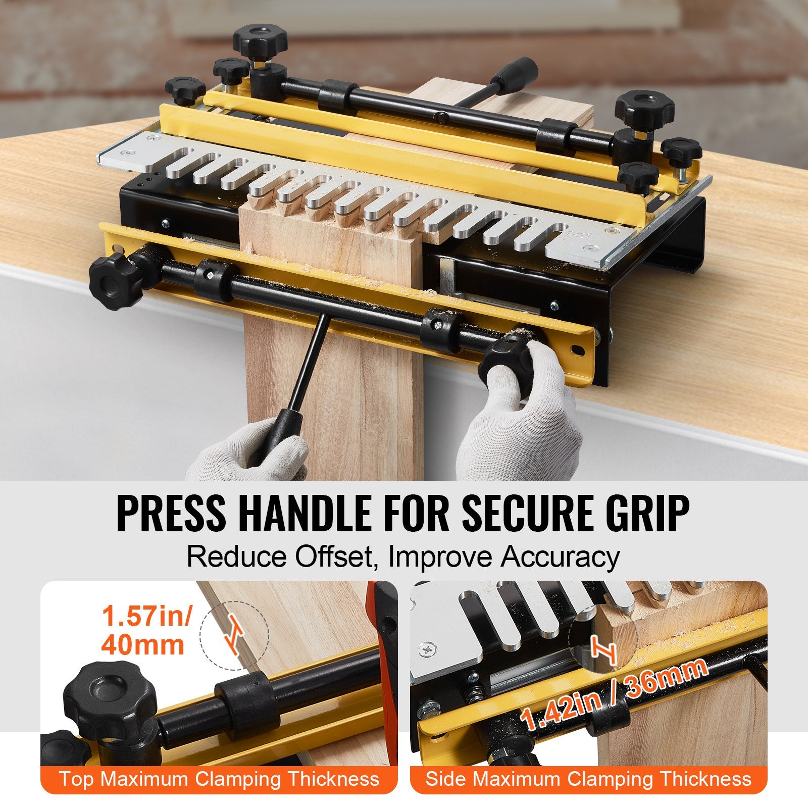 Dovetail Jig, 310 mm Width with Router Bit and 1/2” Template for Woodworking