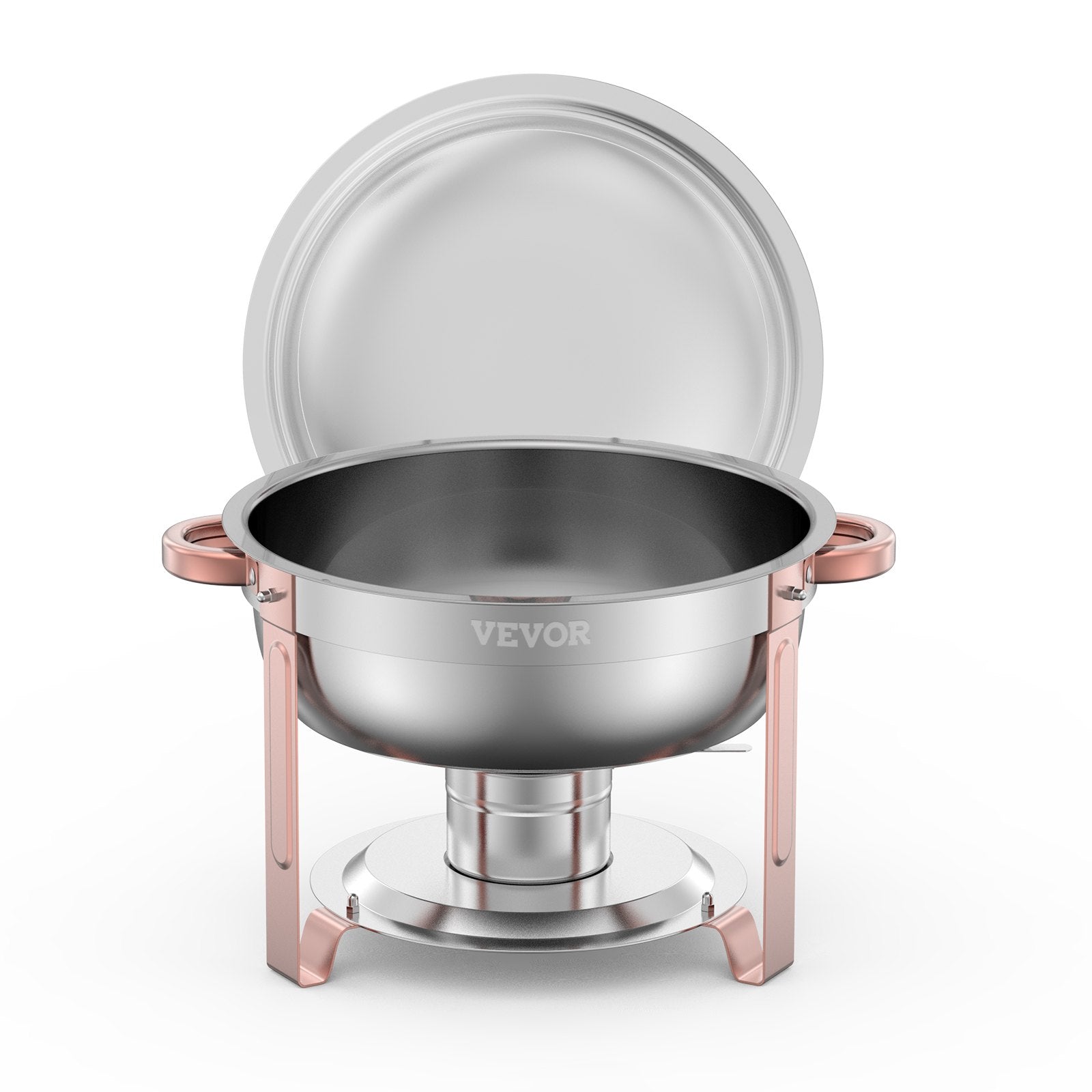 4-Pack 5 Qt Stainless Steel Chafing Dish Set Lid Folding Stand