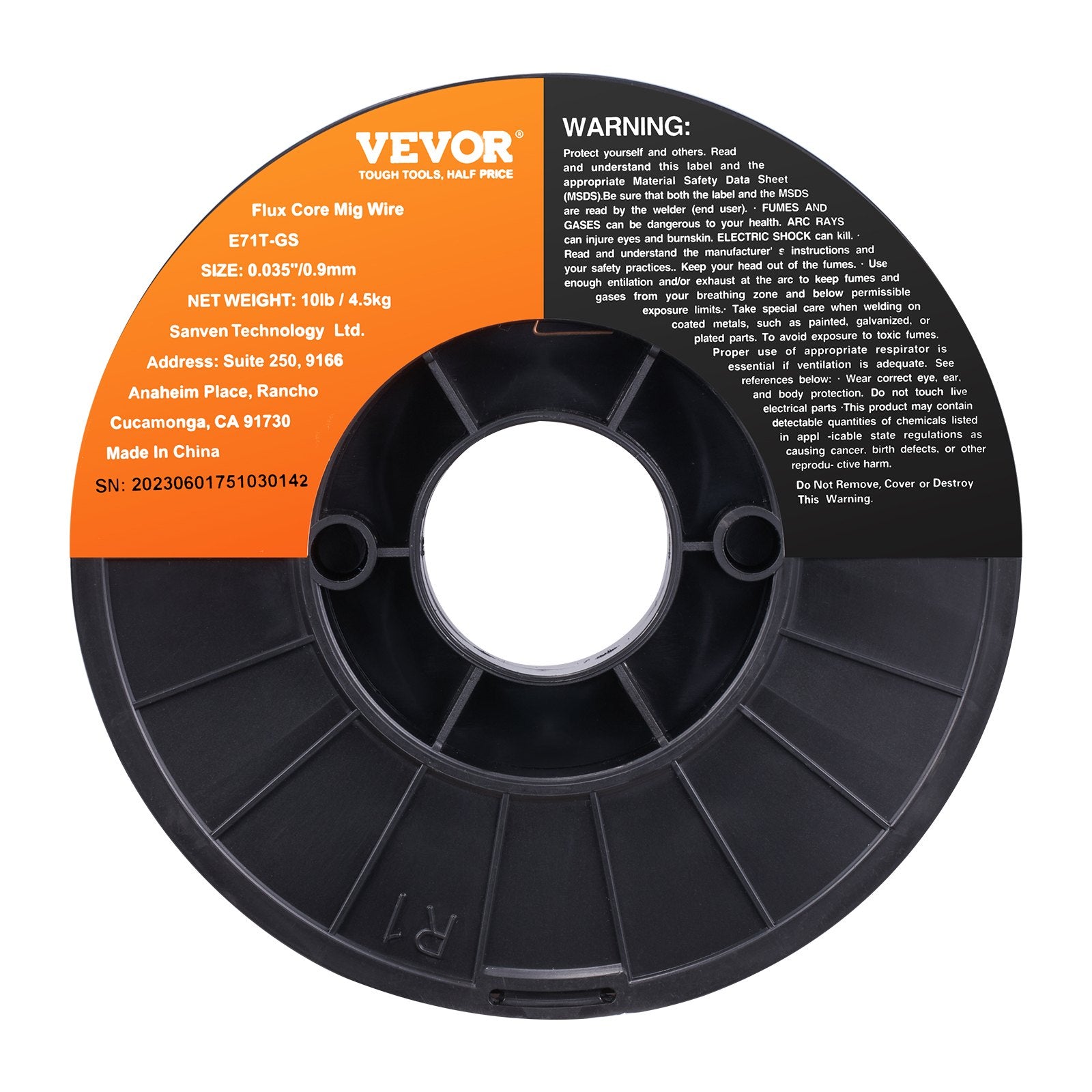 Flux Core Welding Wire E71T-GS 0.089cm 4.5kg Gasless Mild Steel MIG Welding