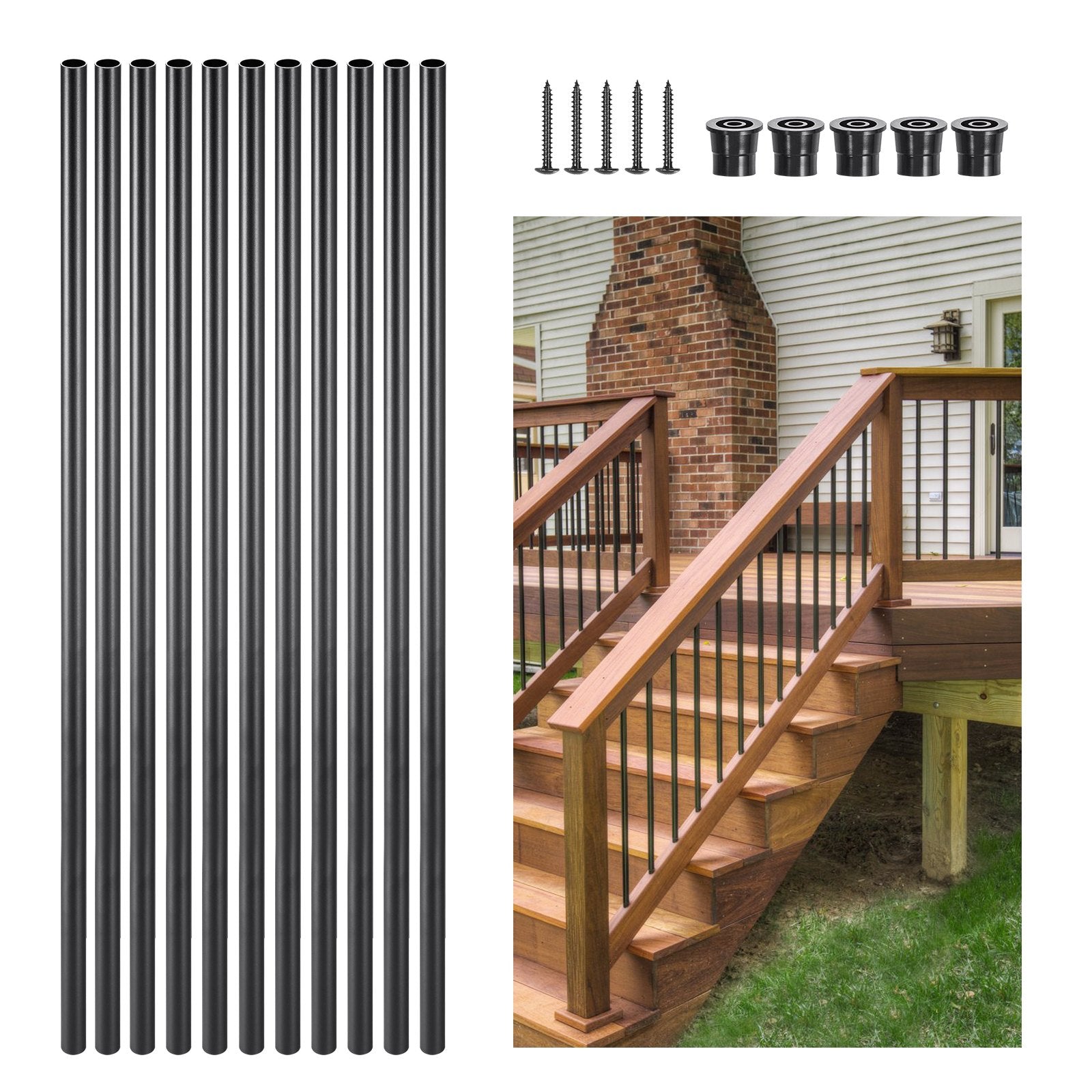 Staircase Balusters 51 Pack 813mm Aluminum 19mm Waterproof Round Spindles