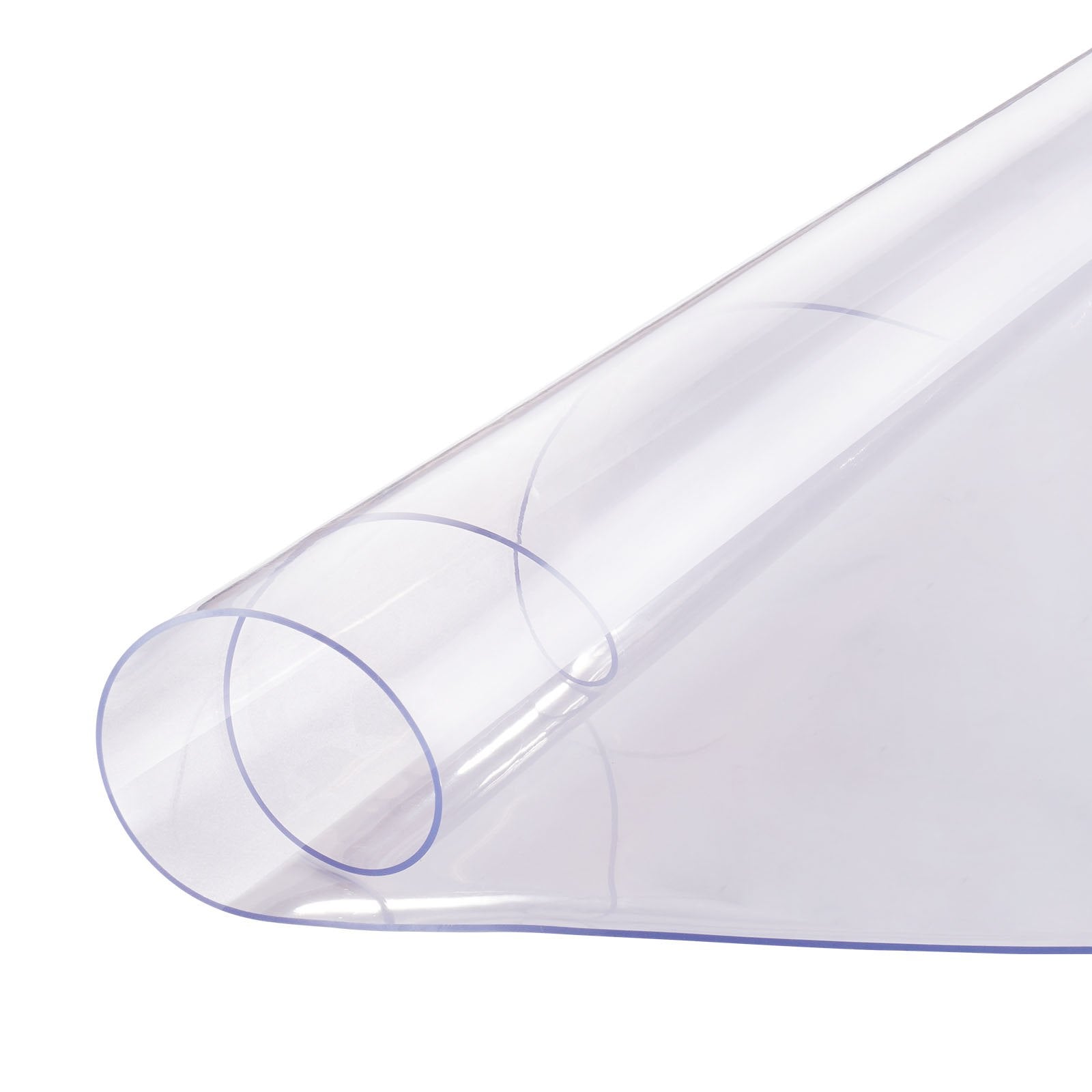 Plastic Table Cover 42x42 in 2mm Clear PVC Round Waterproof Desk Protector