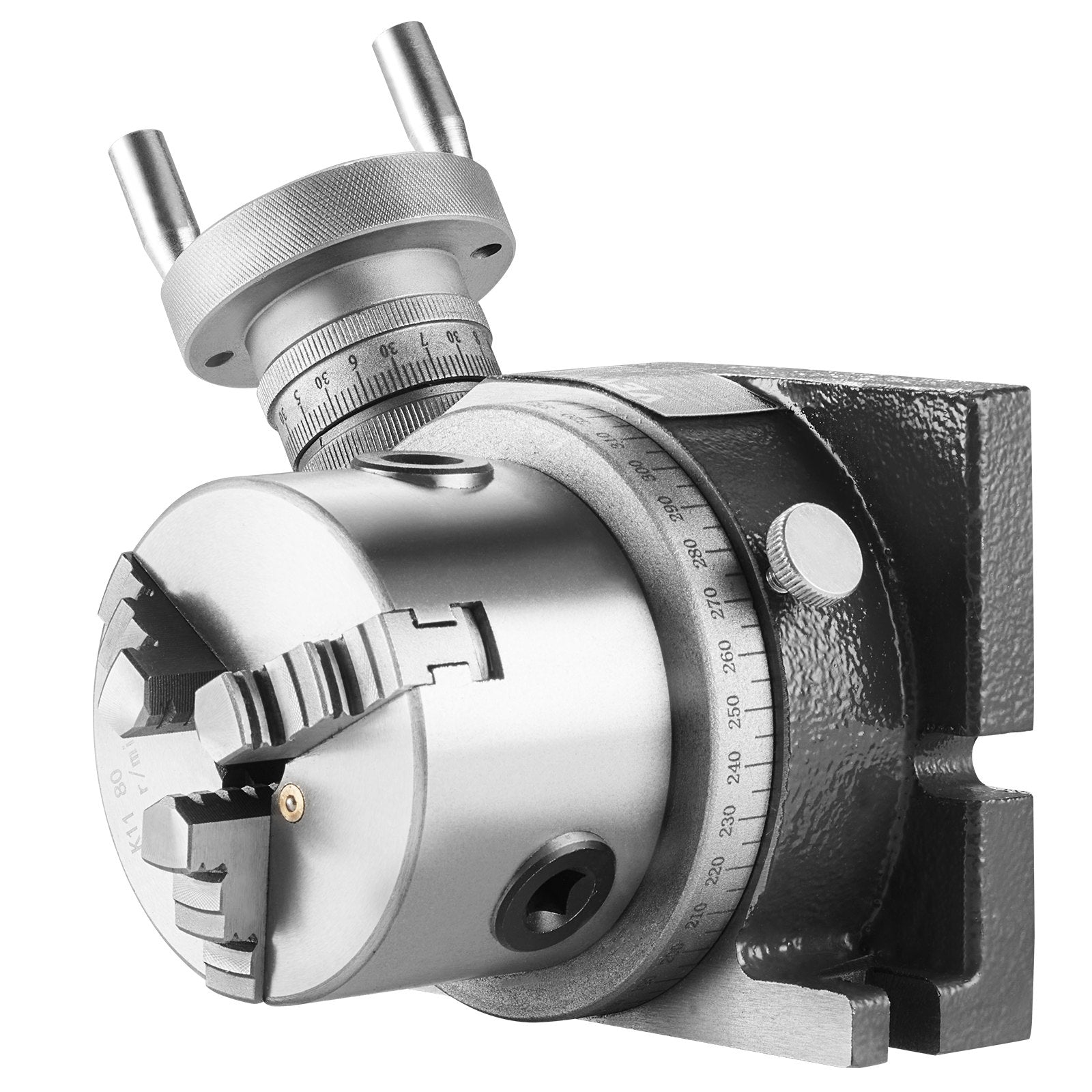 4 in Rotary Table Milling Machine with 3-Jaw Chuck Precision Indexing Tool Kit