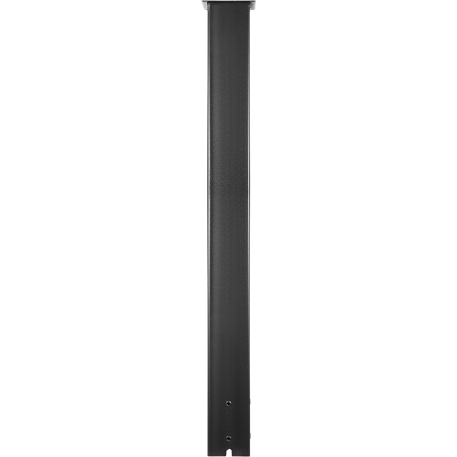 Mailbox Post 43in Black Powder-Coated Steel Stand Surface Mount Outdoor
