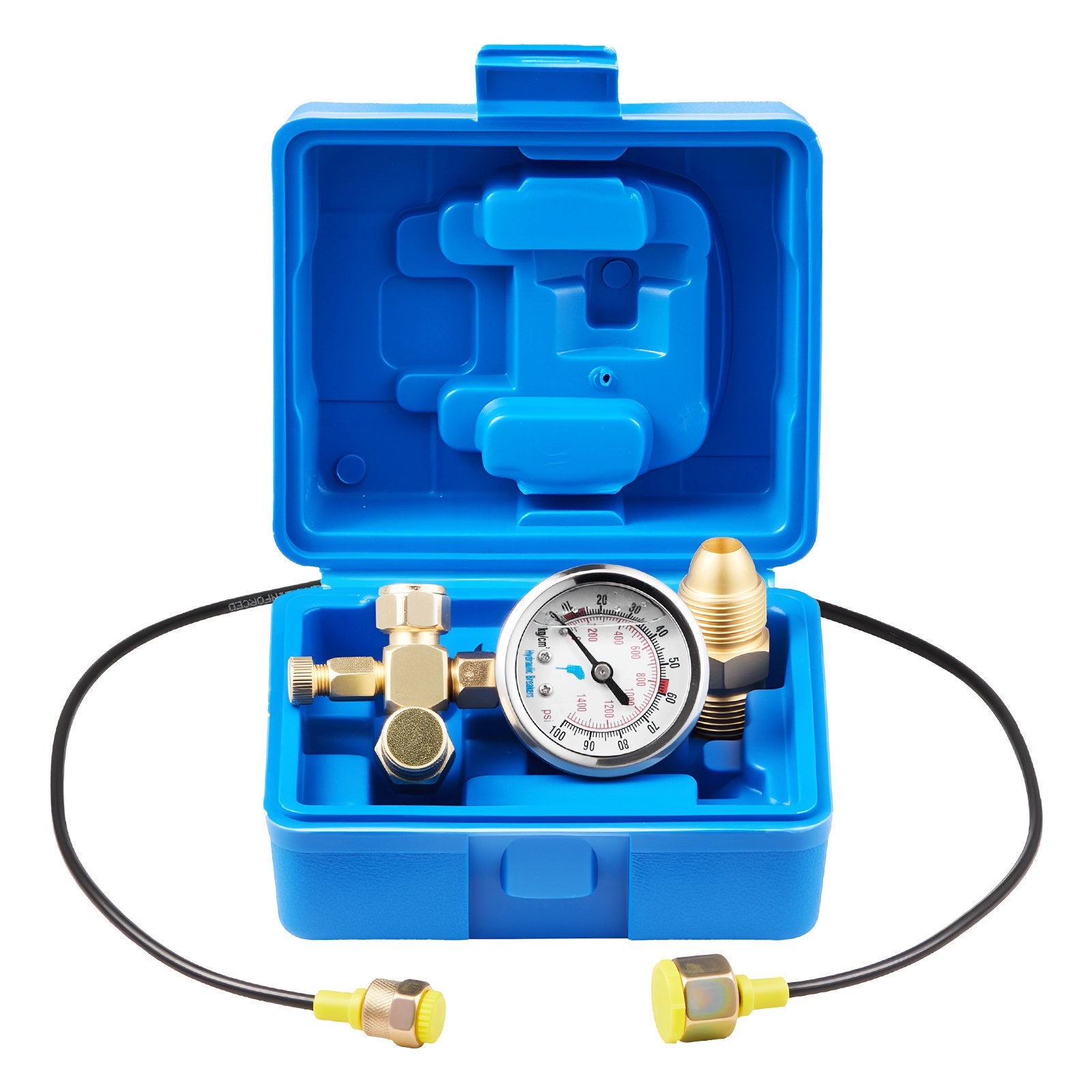 Hydraulic Nitrogen Accumulator Charging Kit 0-100 Bar w/ Gauge & Hose System