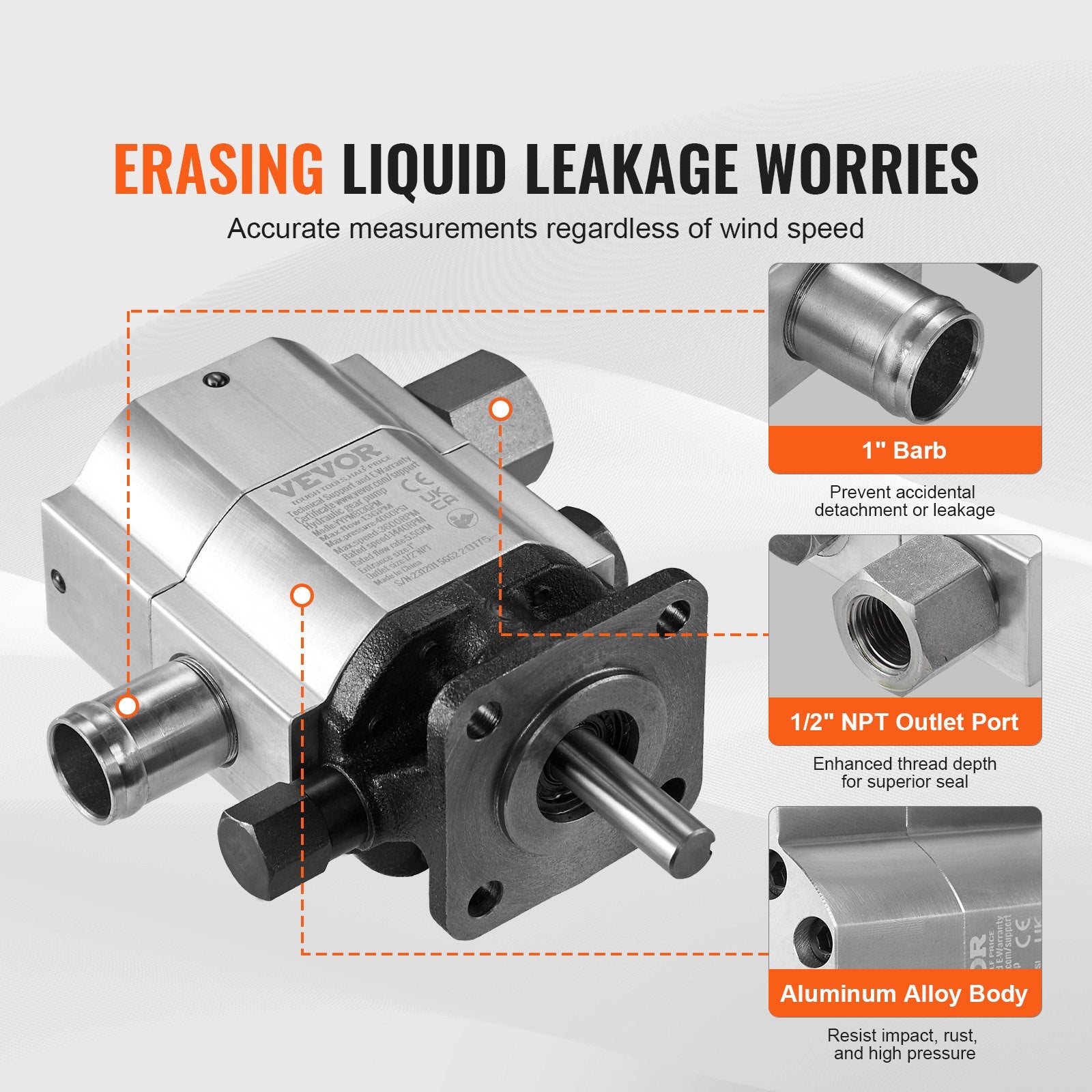 13 GPM 2 Stage Hydraulic Log Splitter Pump Kit 4000 PSI Aluminum Gear Pump