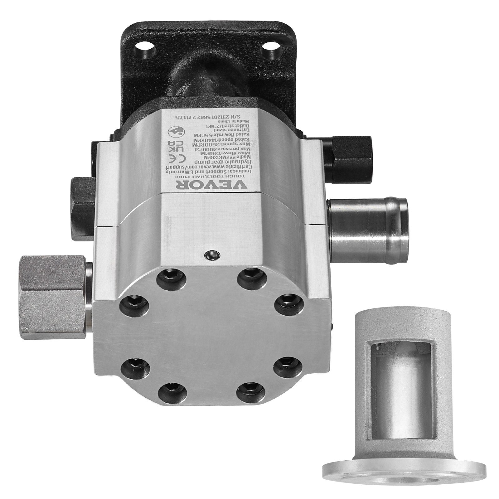 13 GPM 2 Stage Hydraulic Log Splitter Pump Kit 4000 PSI Aluminum Gear Pump