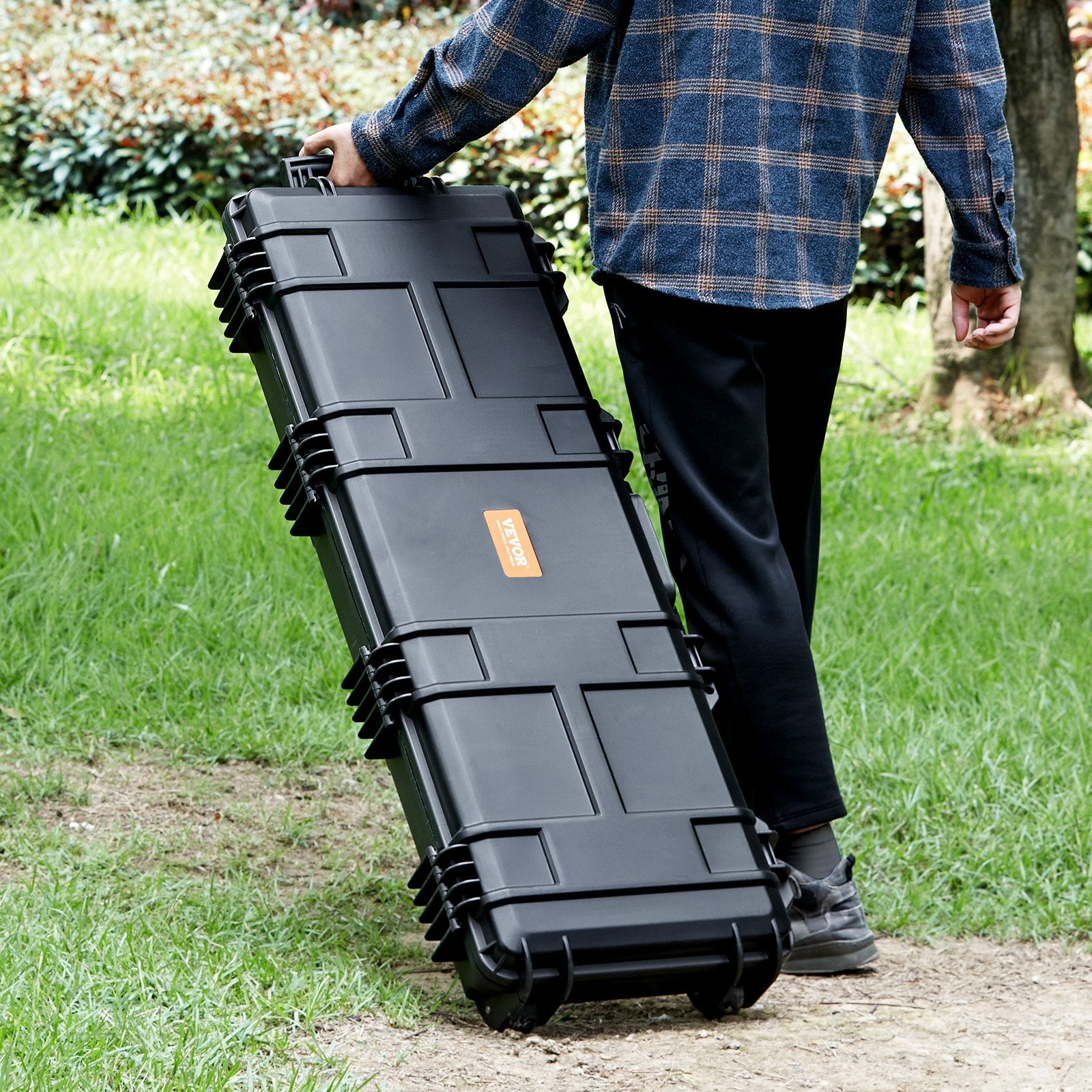 42" Rifle Hard Case with Wheels, Lockable IP67 Waterproof for 2 Guns