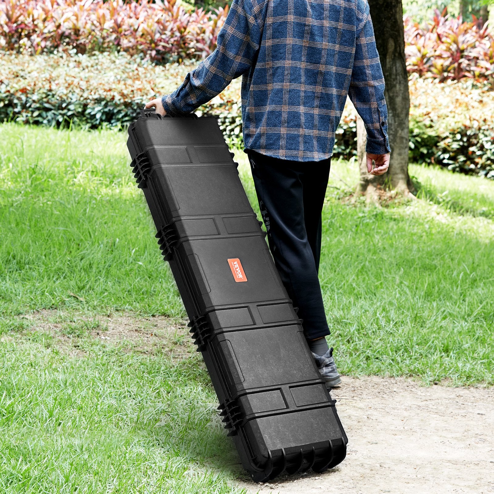 50" Rifle Hard Case with Wheels, Lockable IP67 Waterproof Crushproof for 2 Guns