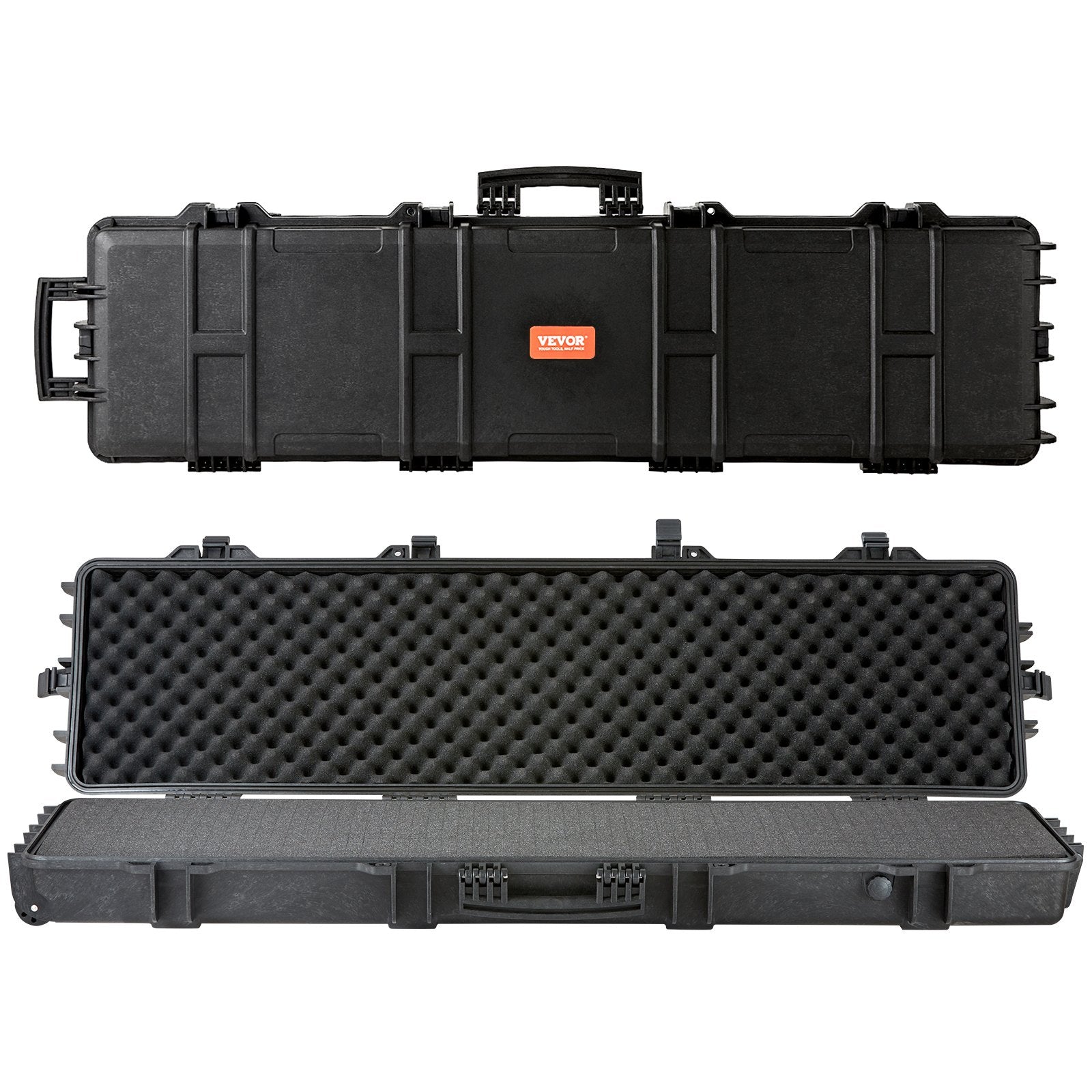 50" Rifle Hard Case with Wheels, Lockable IP67 Waterproof Crushproof for 2 Guns