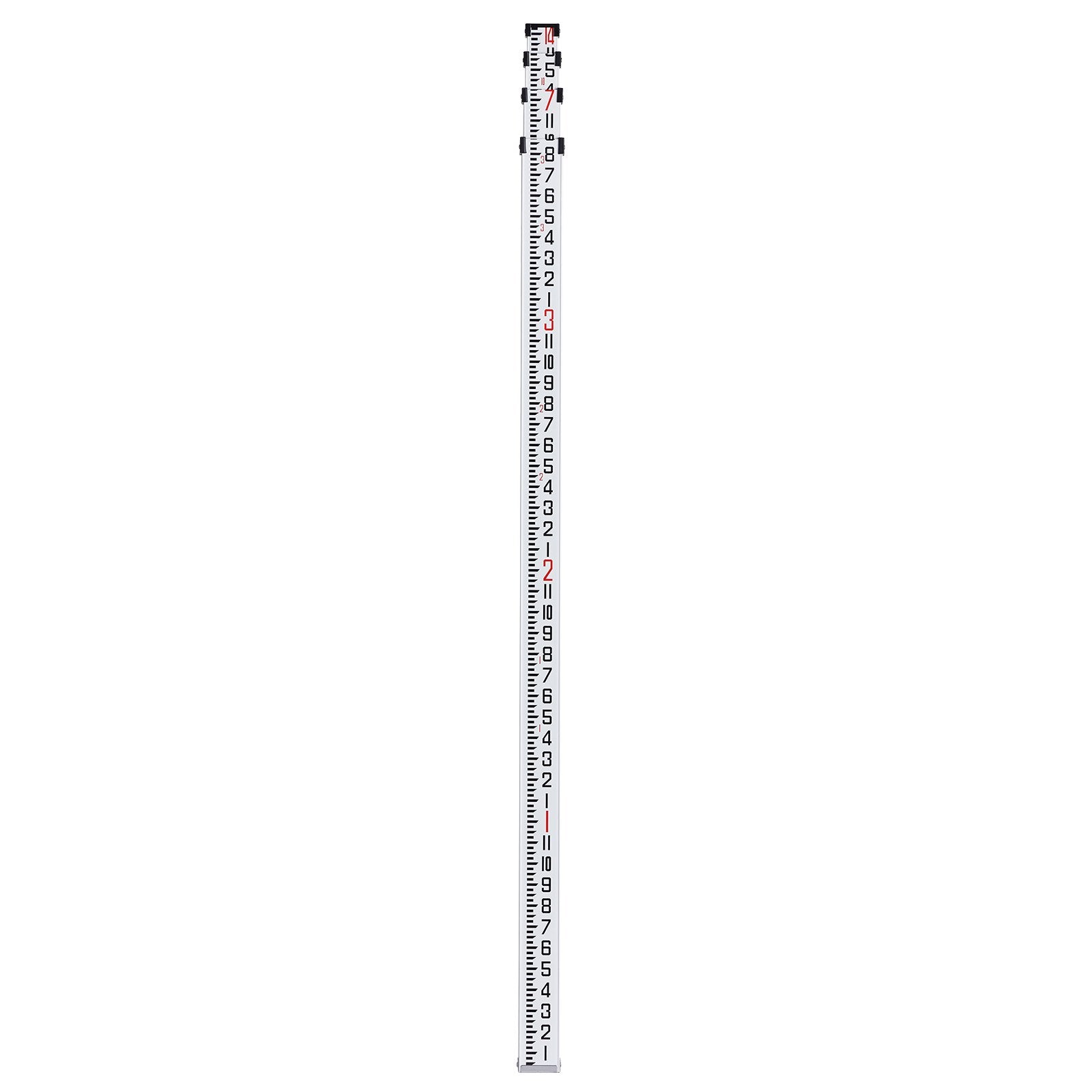 Grade Rod Aluminum 14-Feet 4-Section Telescopic Double-Sided Survey with Level