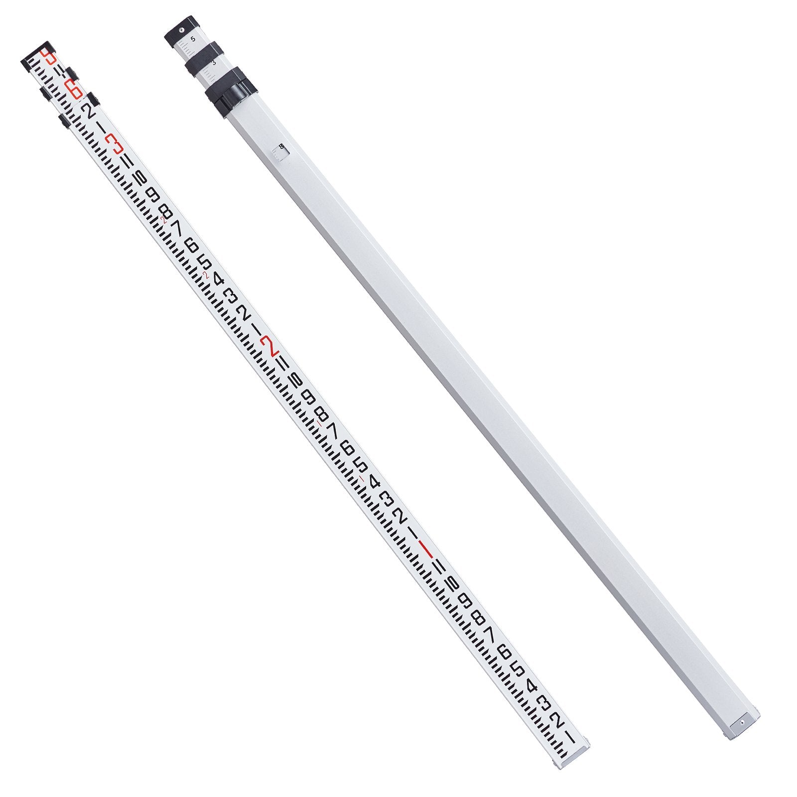 Aluminum Grade Rod 9Feet 3-Section Telescopic Double-Sided Survey Rod with Level