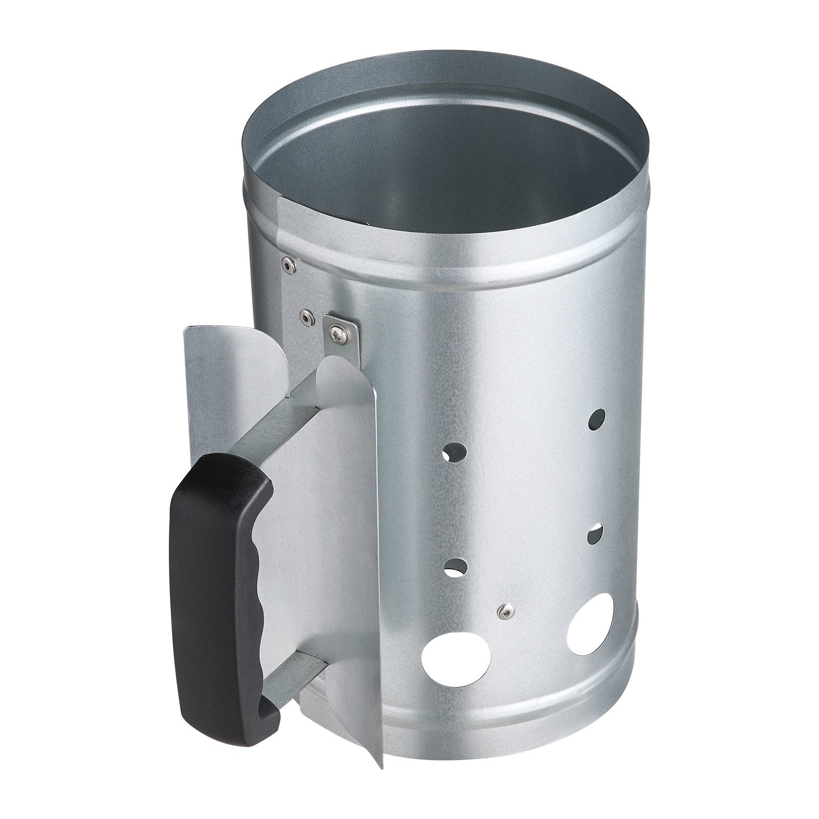 Charcoal Chimney Starter 1.8kg, Heavy Duty Steel BBQ Coal Lighter, Silver