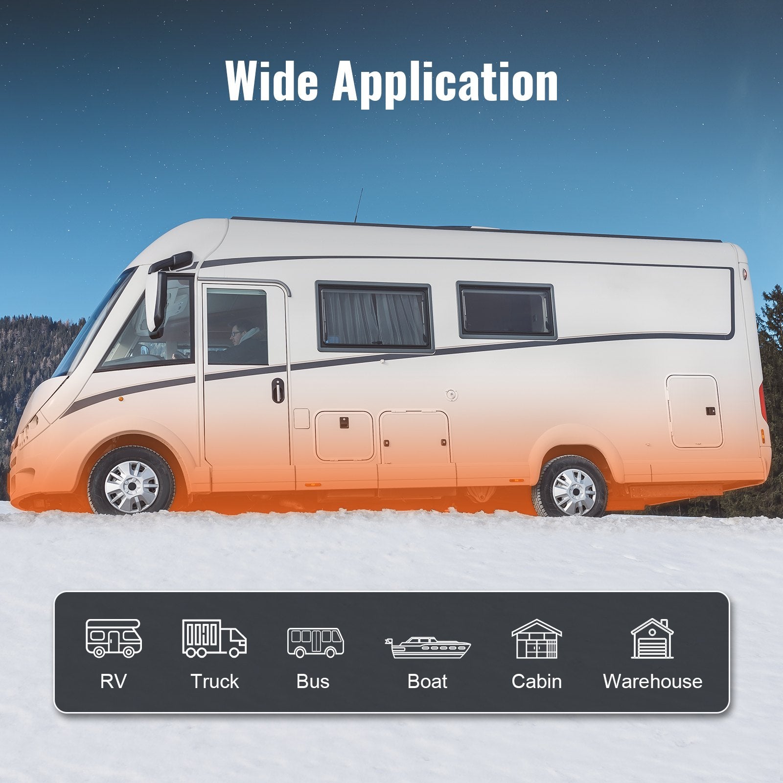 12V 2KW Diesel Air Heater with Remote, LCD & 10L Fuel Tank for RVs and Campers