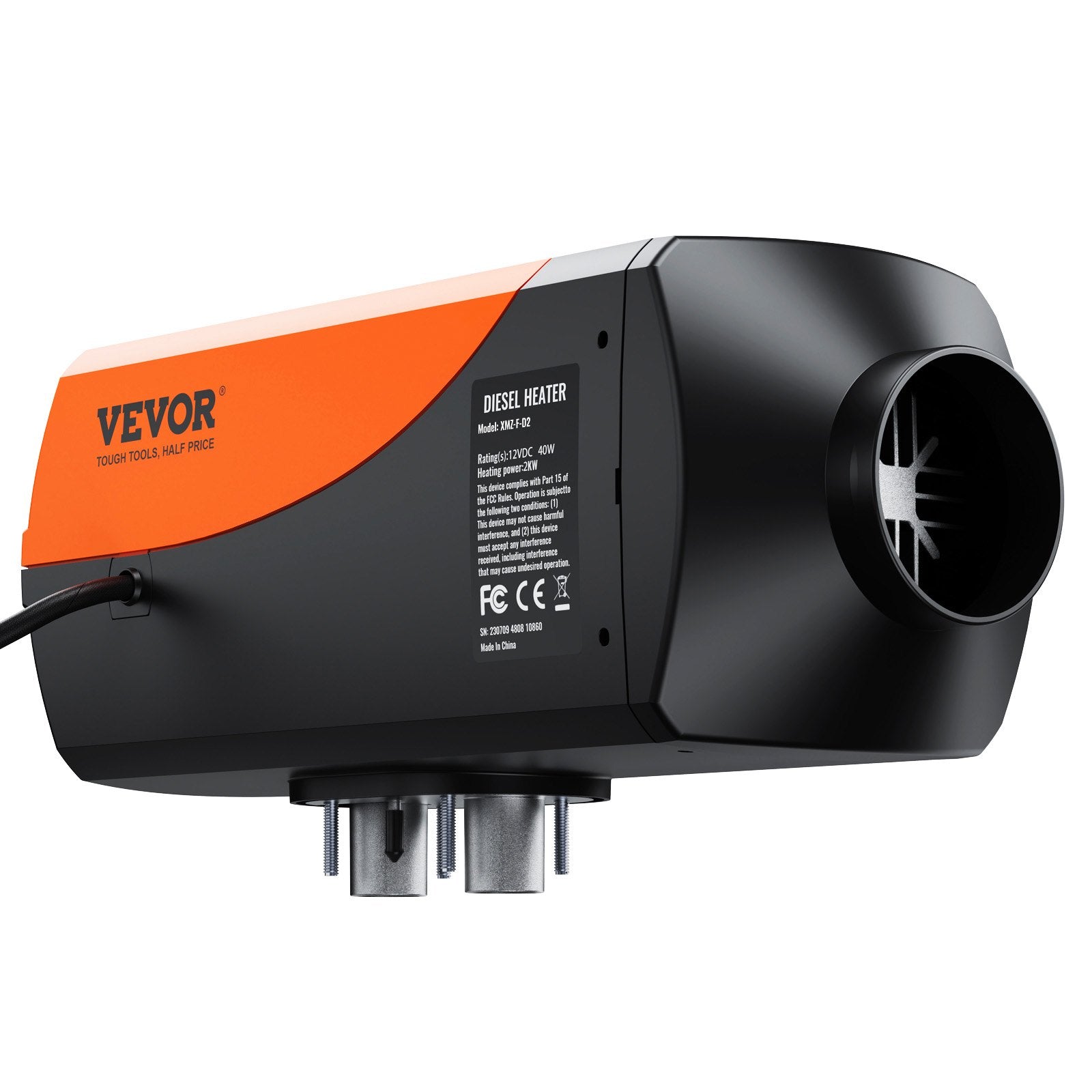 12V 2KW Diesel Air Heater with Remote, LCD & 10L Fuel Tank for RVs and Campers